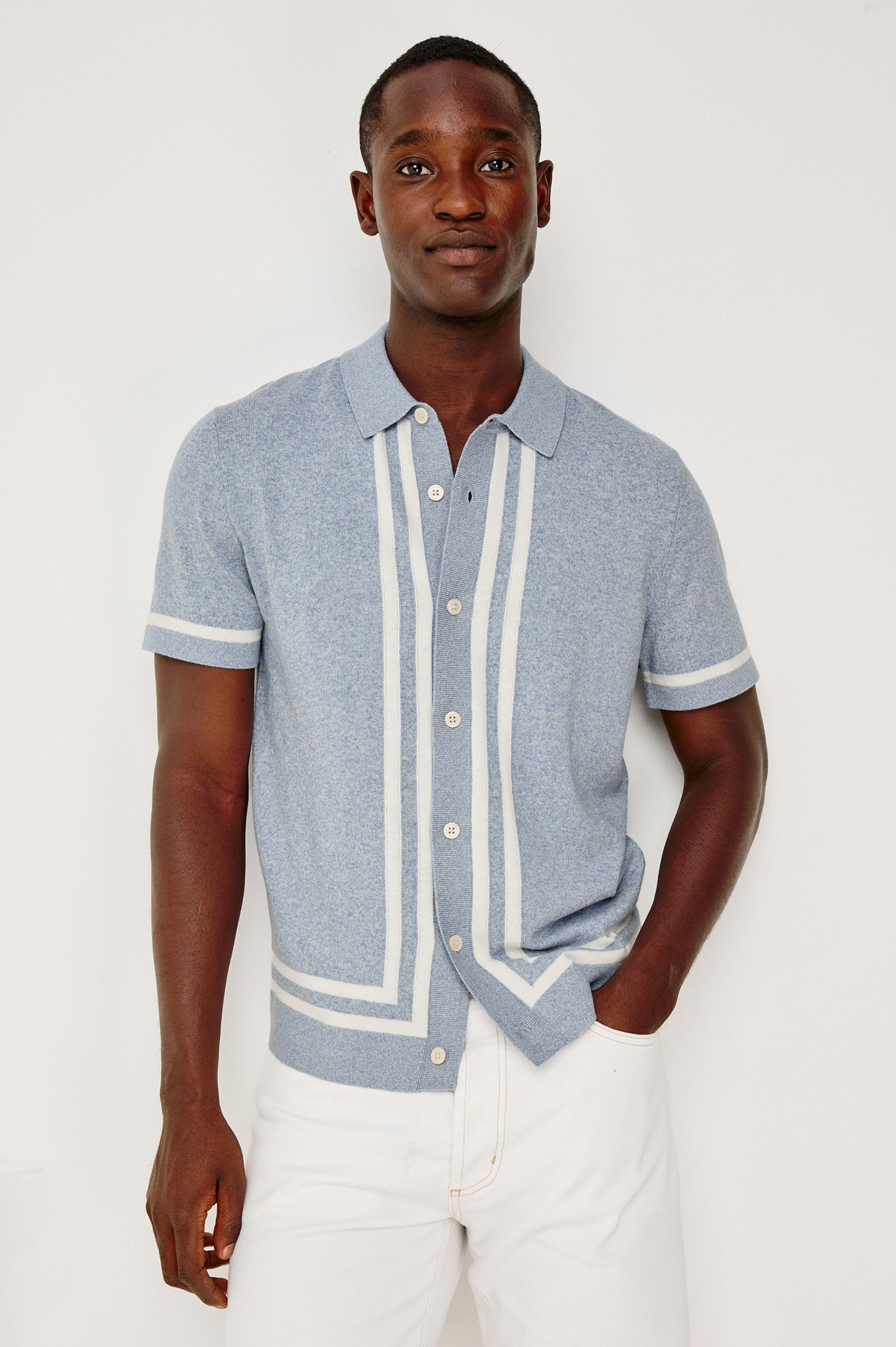 LEO SHIRT - SKY WHITE