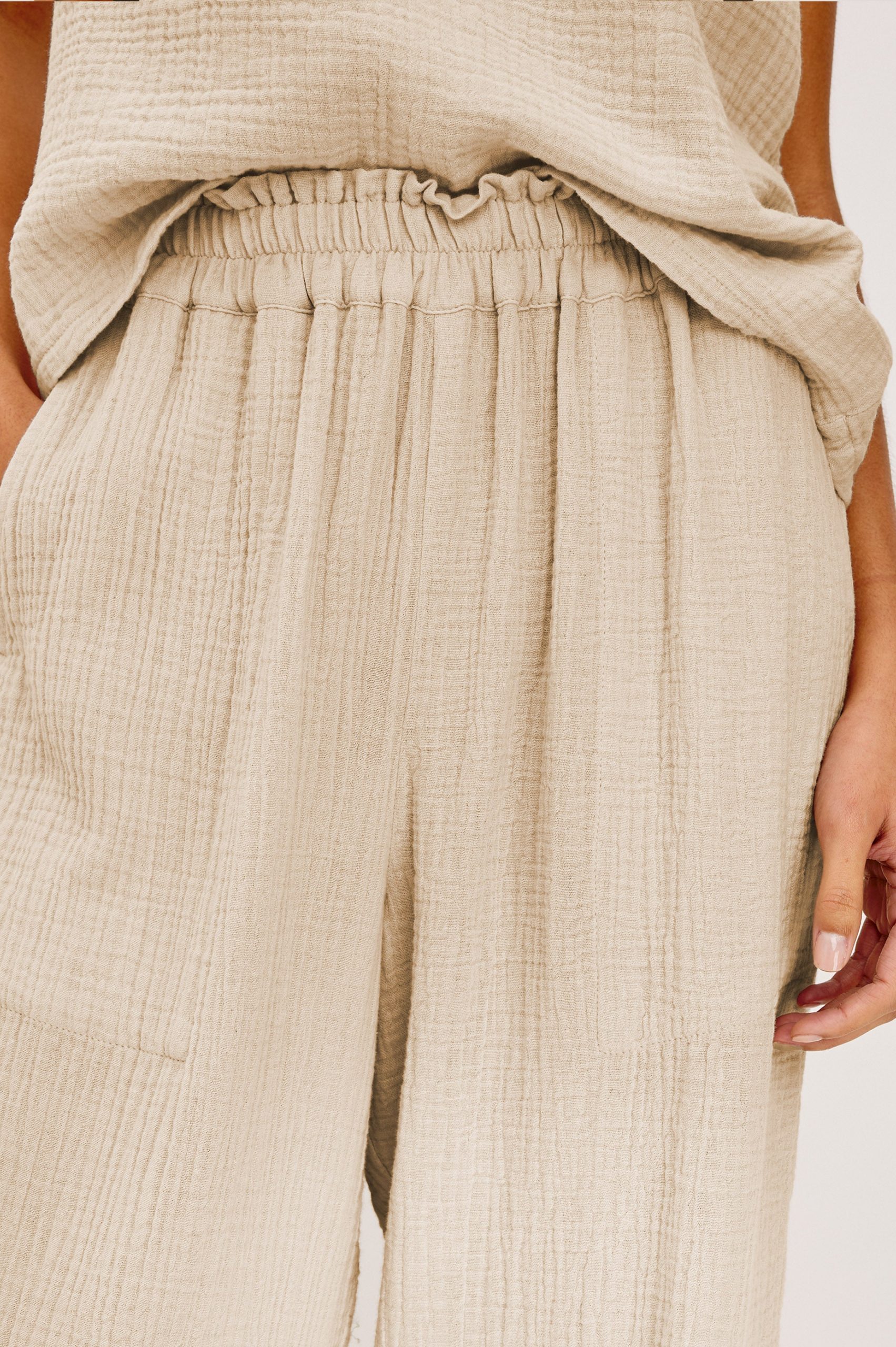 LEON CROP PANT - FLAX - Image 2