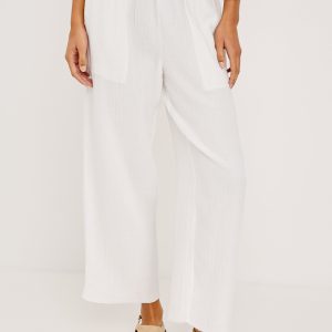 LEON CROP PANT - WHITE
