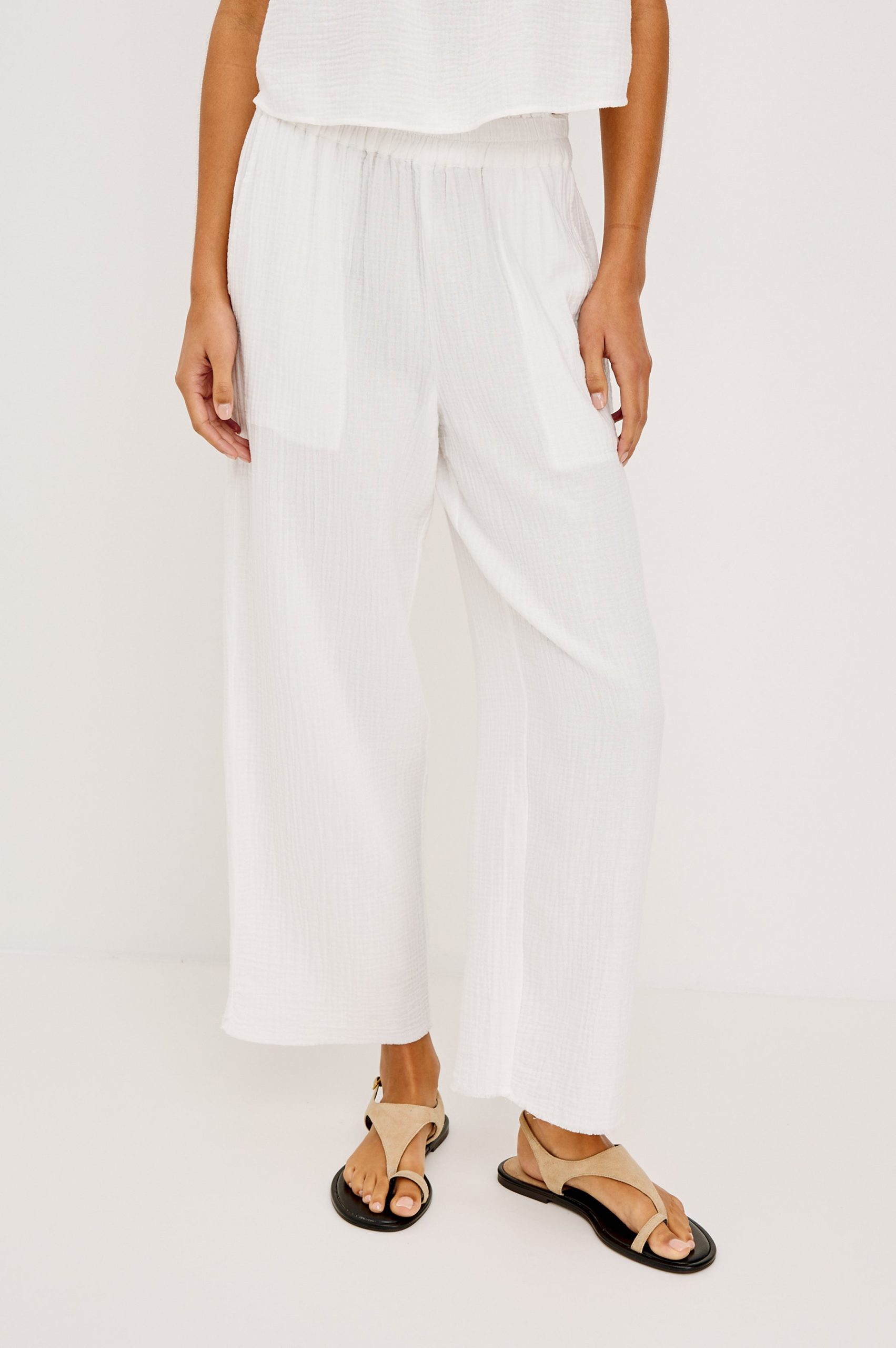 LEON CROP PANT - WHITE