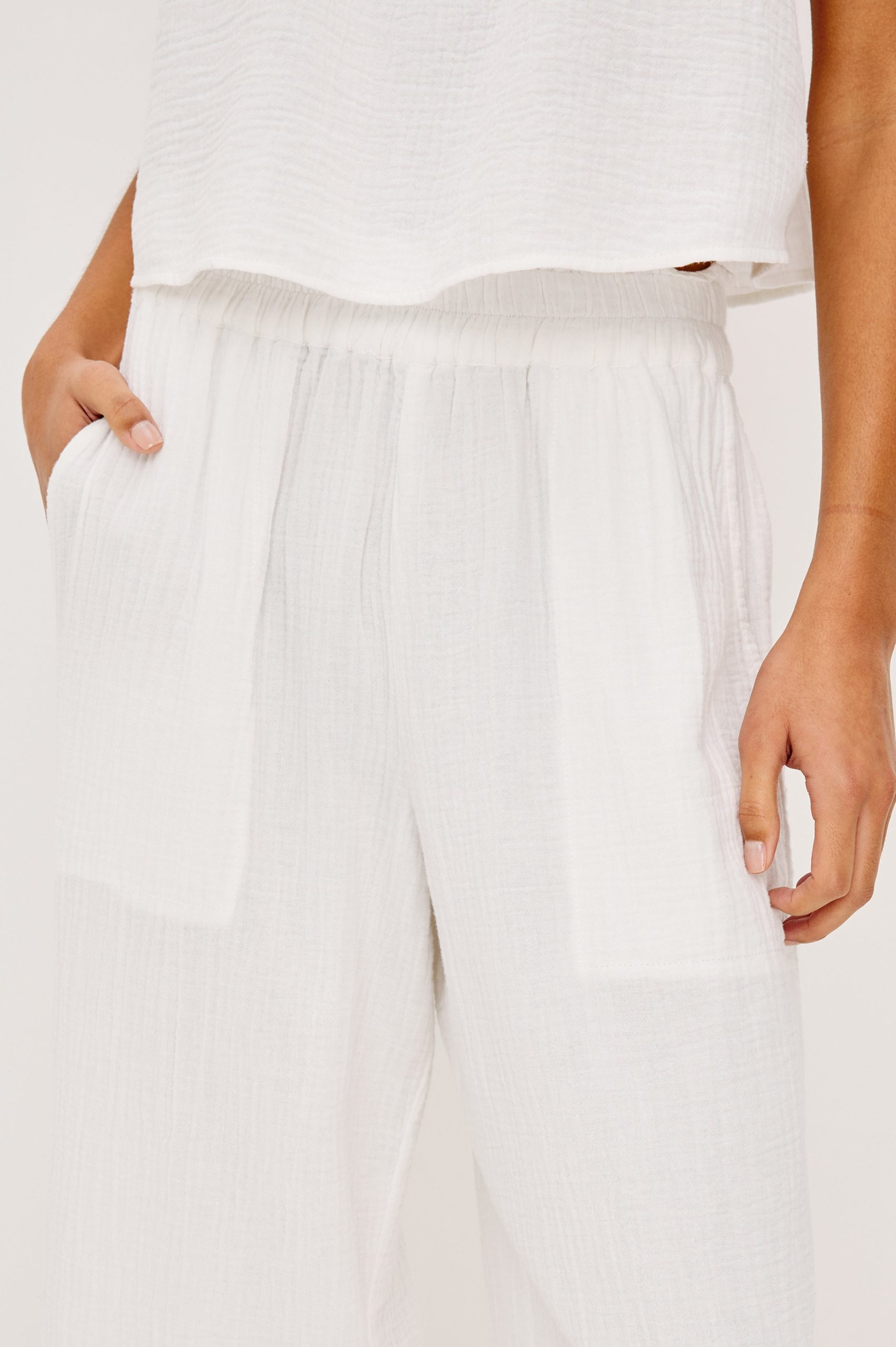 LEON CROP PANT - WHITE - Image 2