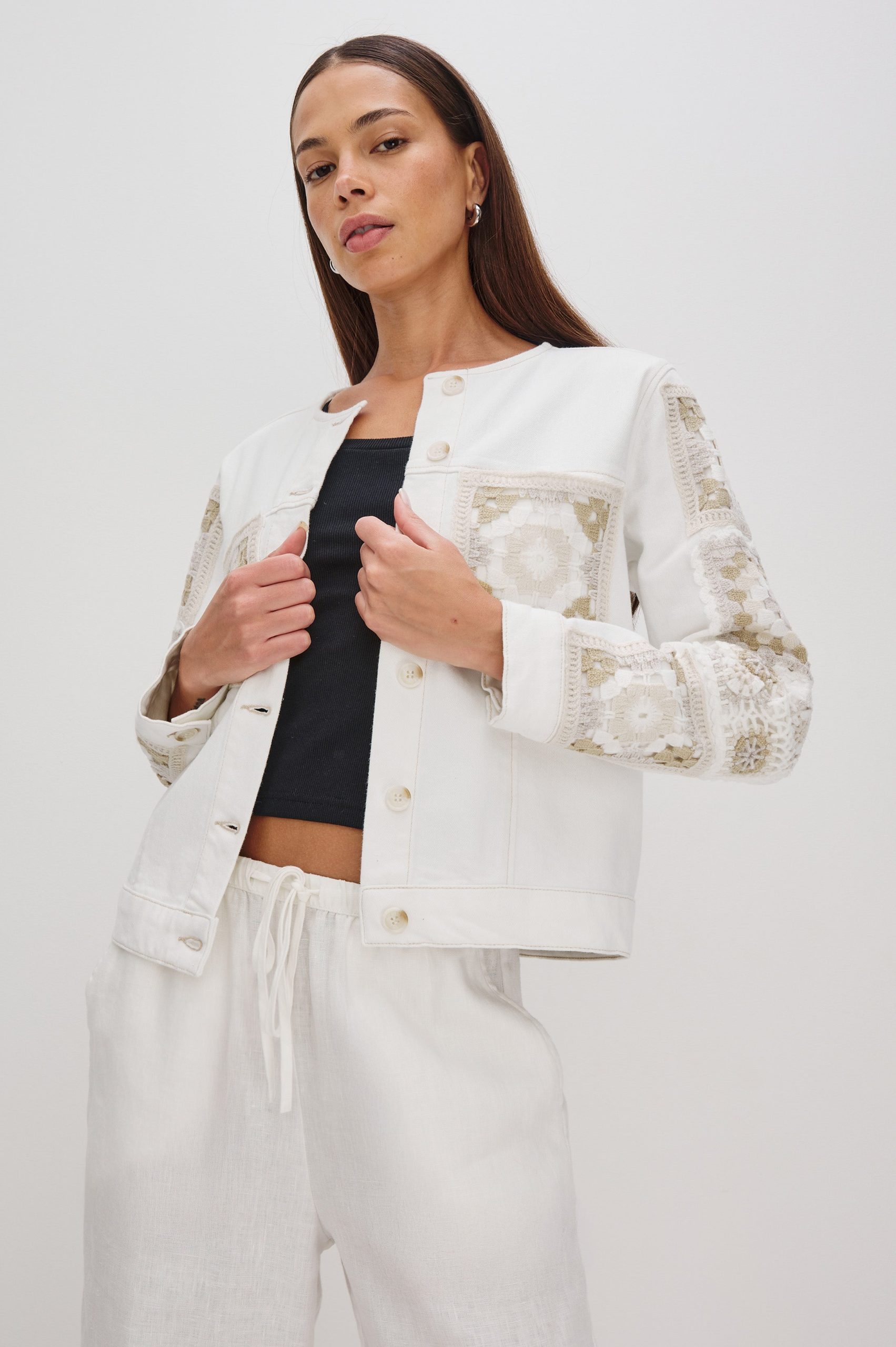 LIDO JACKET - VINTAGE ECRU CROCHET