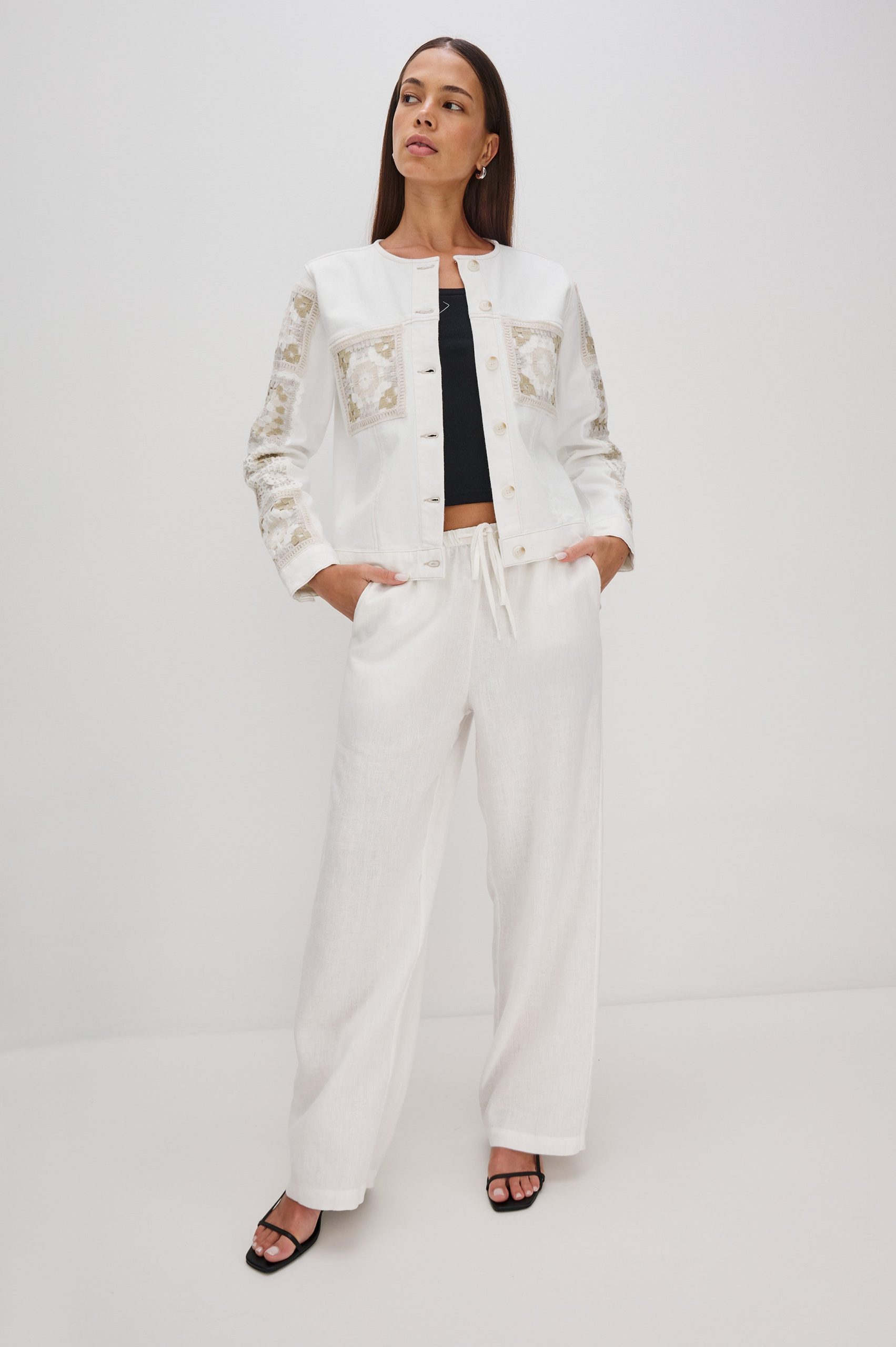 LIDO JACKET - VINTAGE ECRU CROCHET - Image 3