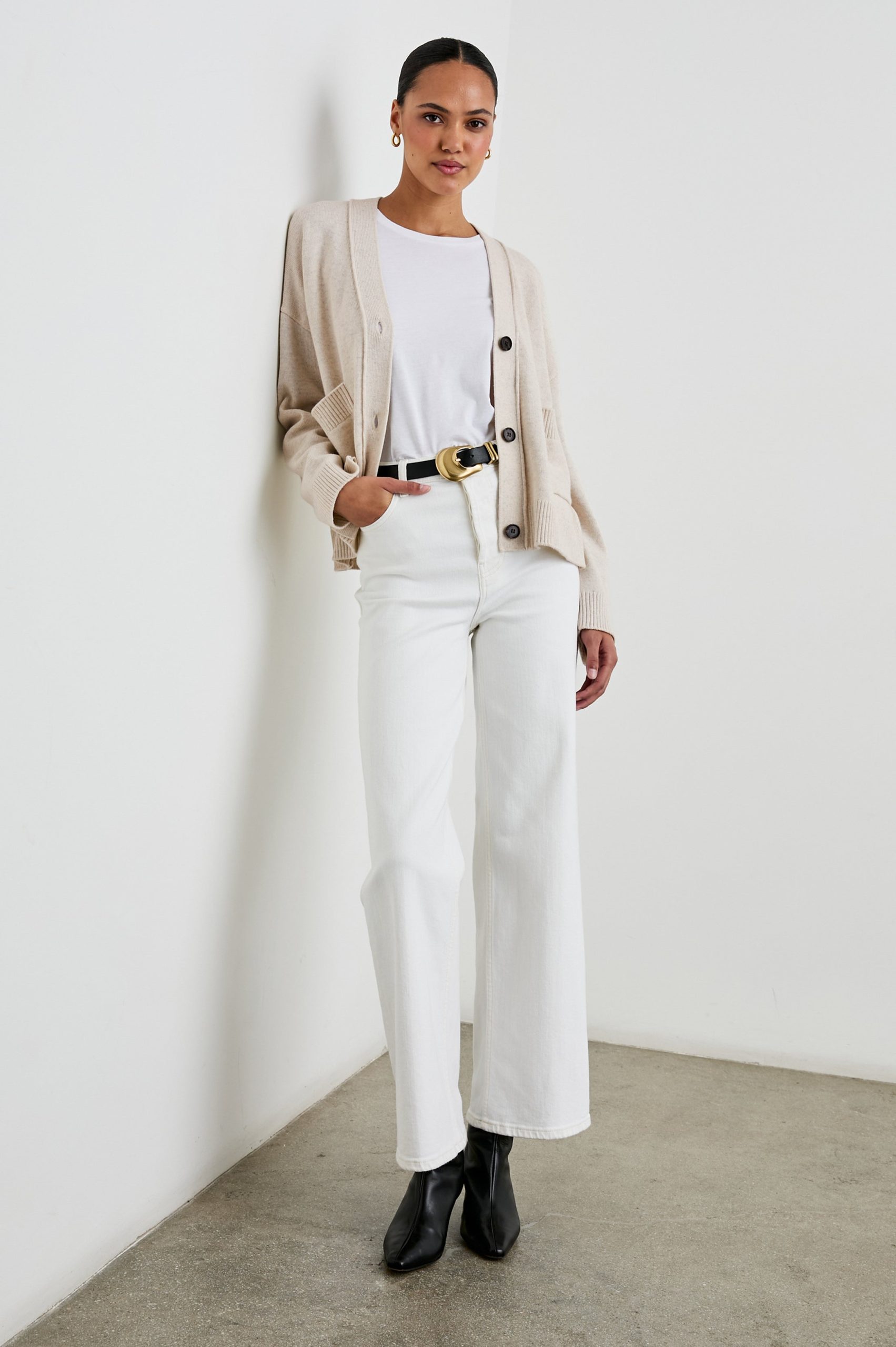 LINDI CARDIGAN - OATMEAL - Image 4