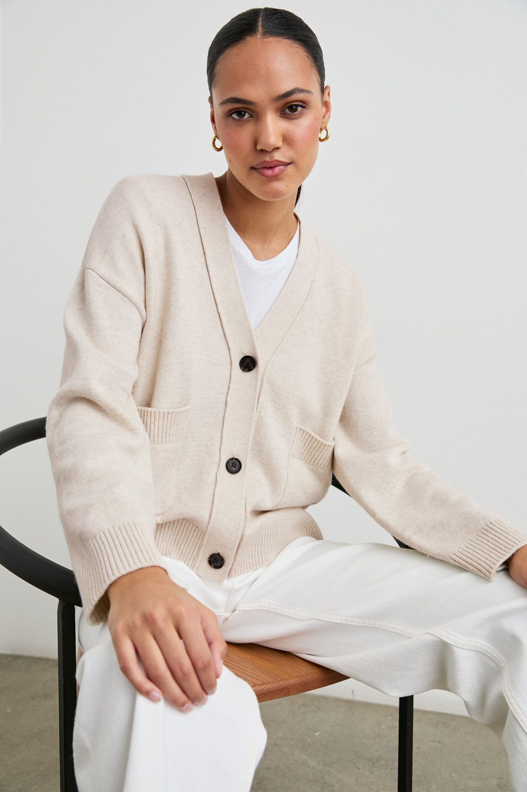 LINDI CARDIGAN - OATMEAL - Image 5