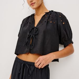 LIZBETH TOP - BLACK
