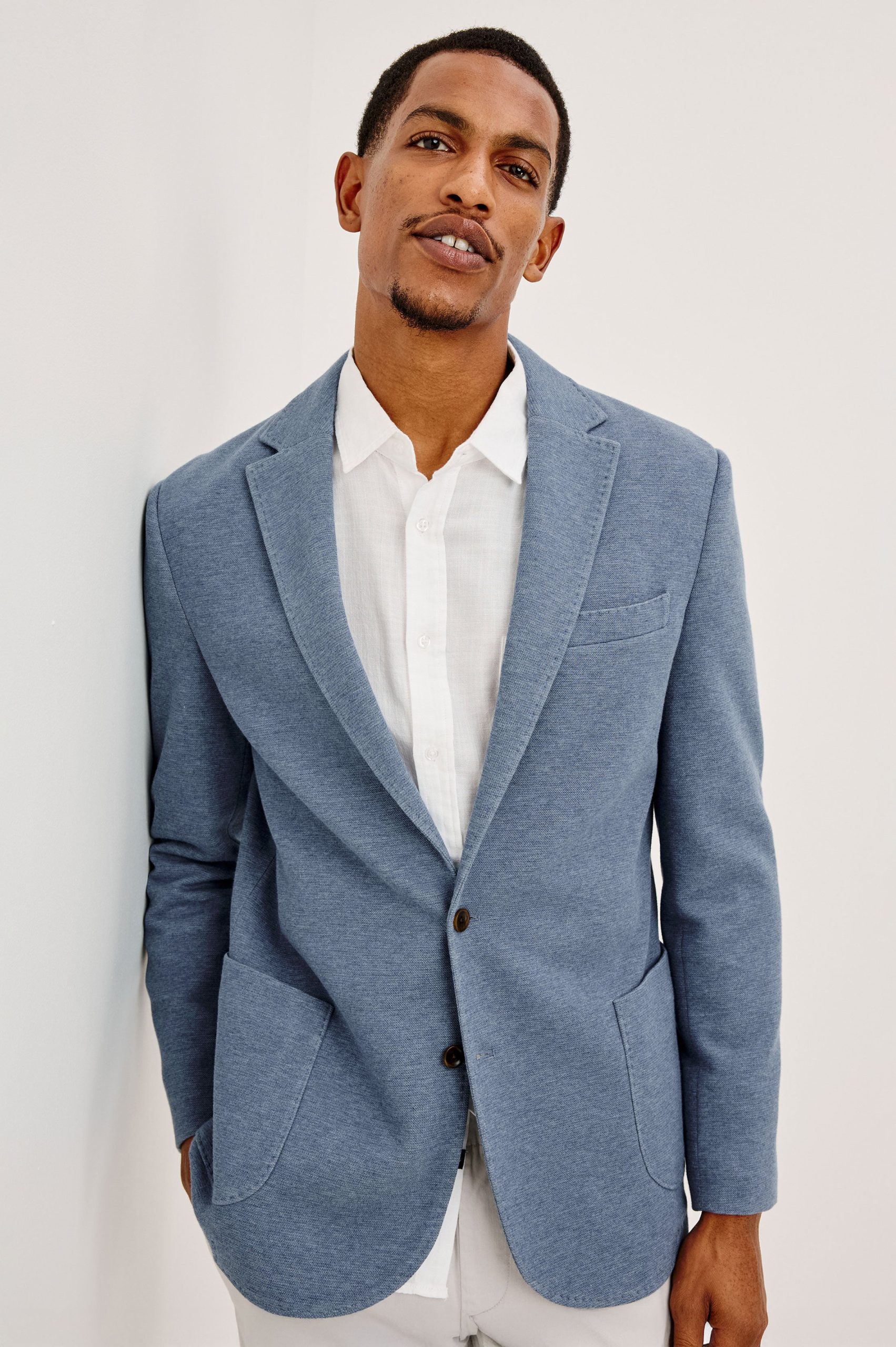 LORENZ BLAZER - HEATHER BLUE