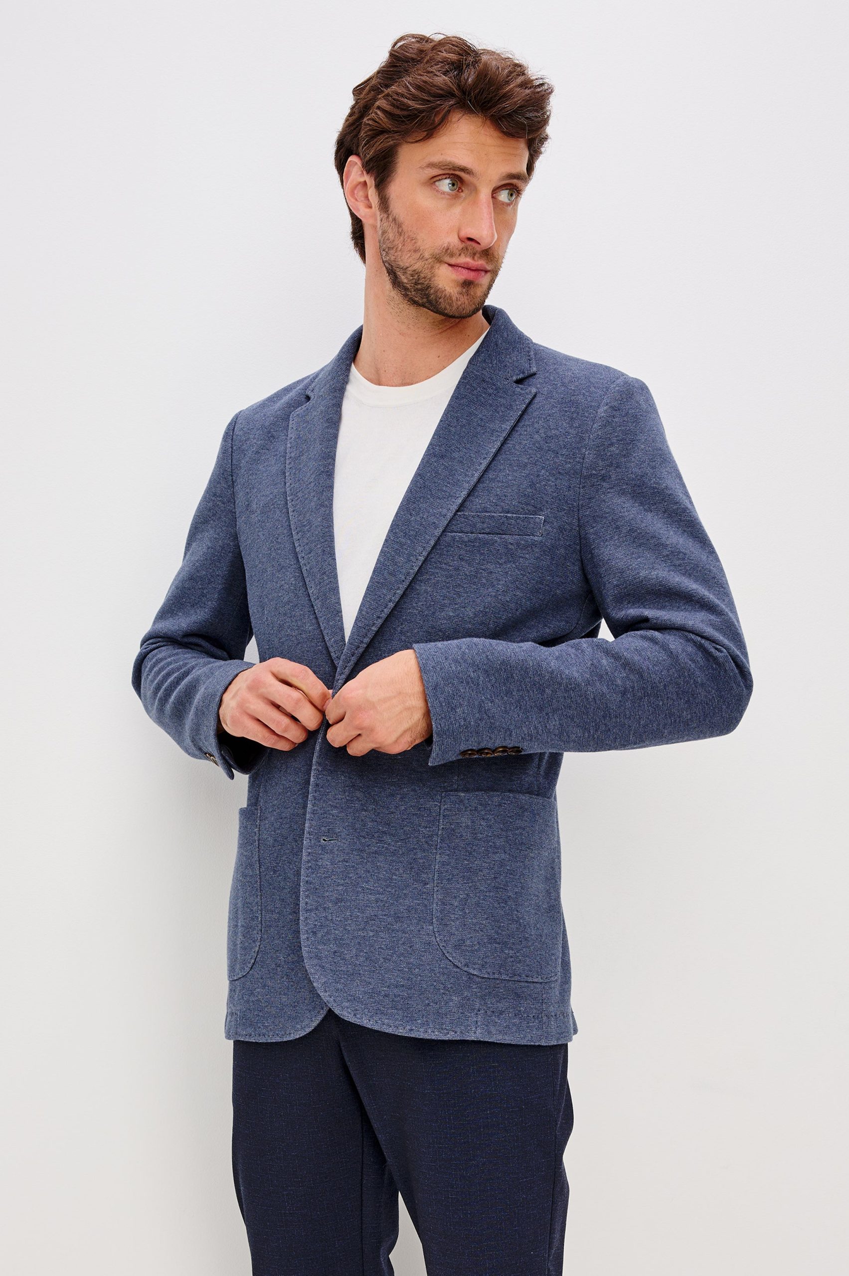 LORENZ BLAZER - NAVY HEATHER - Image 4