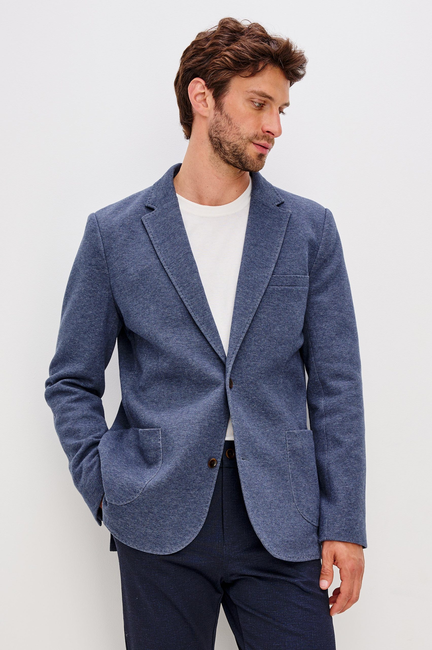 LORENZ BLAZER - NAVY HEATHER