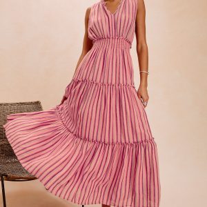 LOULOU DRESS - CABANA STRIPE