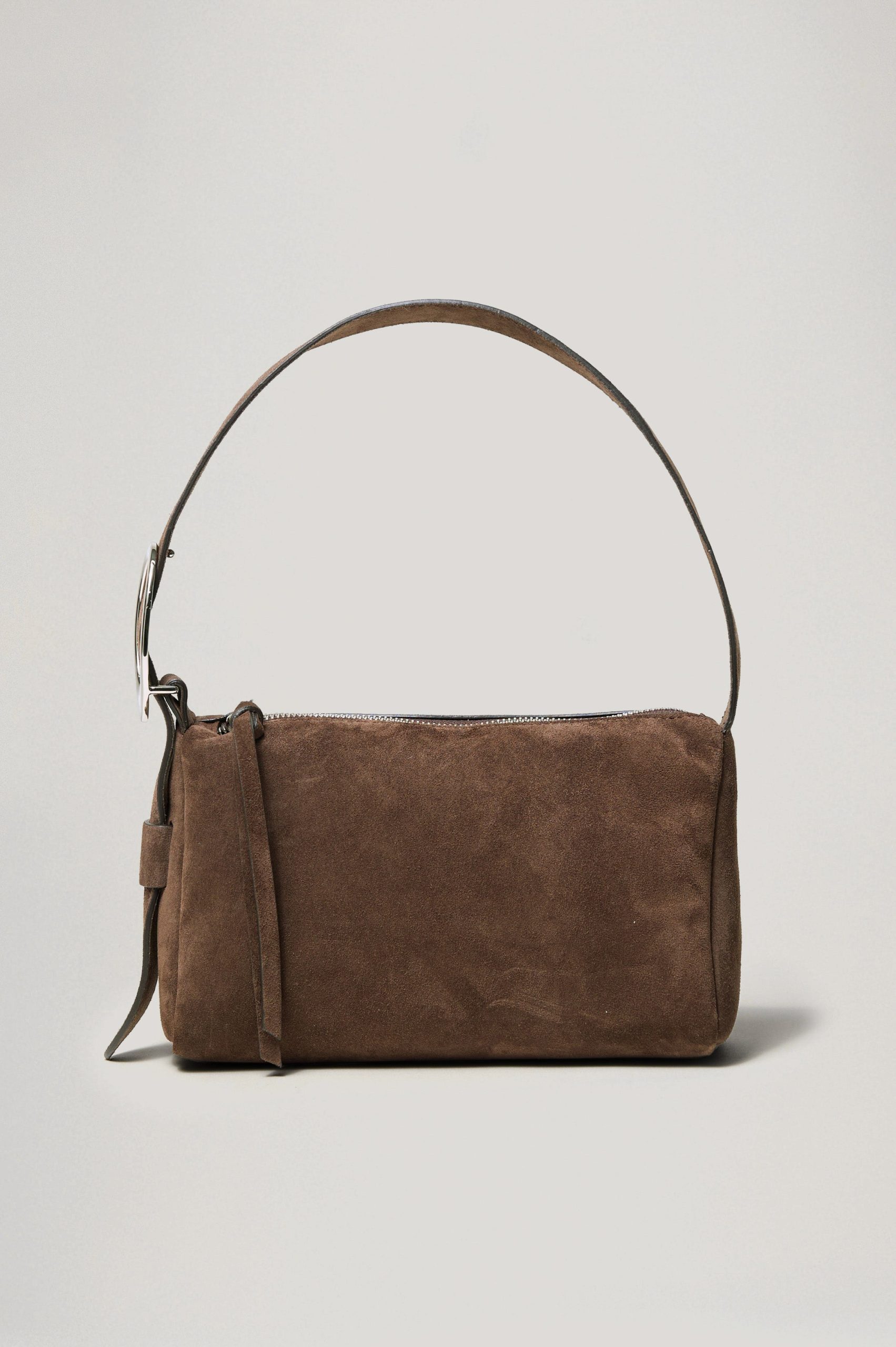 LUCCA SHOULDER BAG - ESPRESSO SUEDE - Image 4