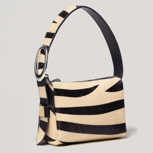 LUCCA SHOULDER BAG - ZEBRA HAIRCALF
