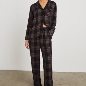 LUNA PAJAMA SET - MAUVE BRONZE METALLIC PITCH