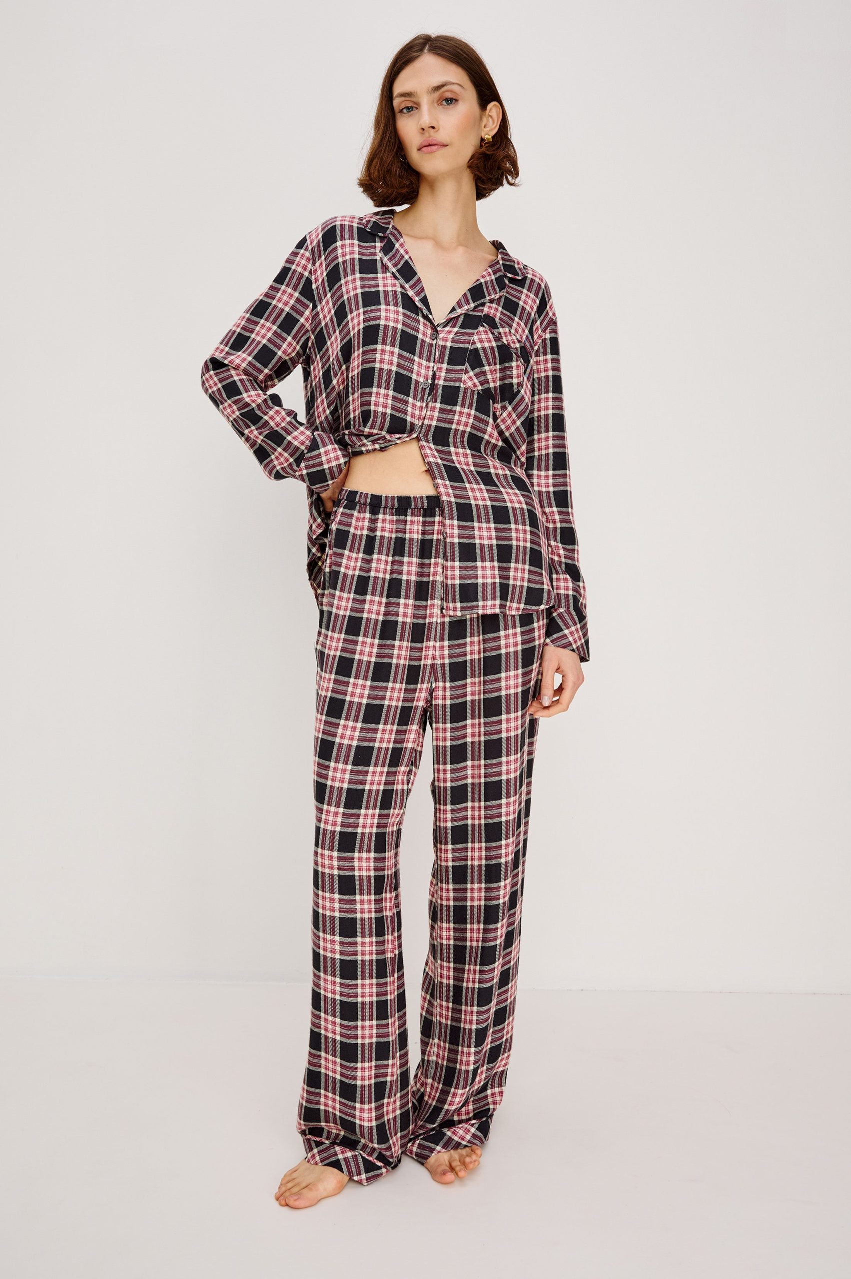 LUNA PAJAMA SET - ONYX PLUM - Image 3