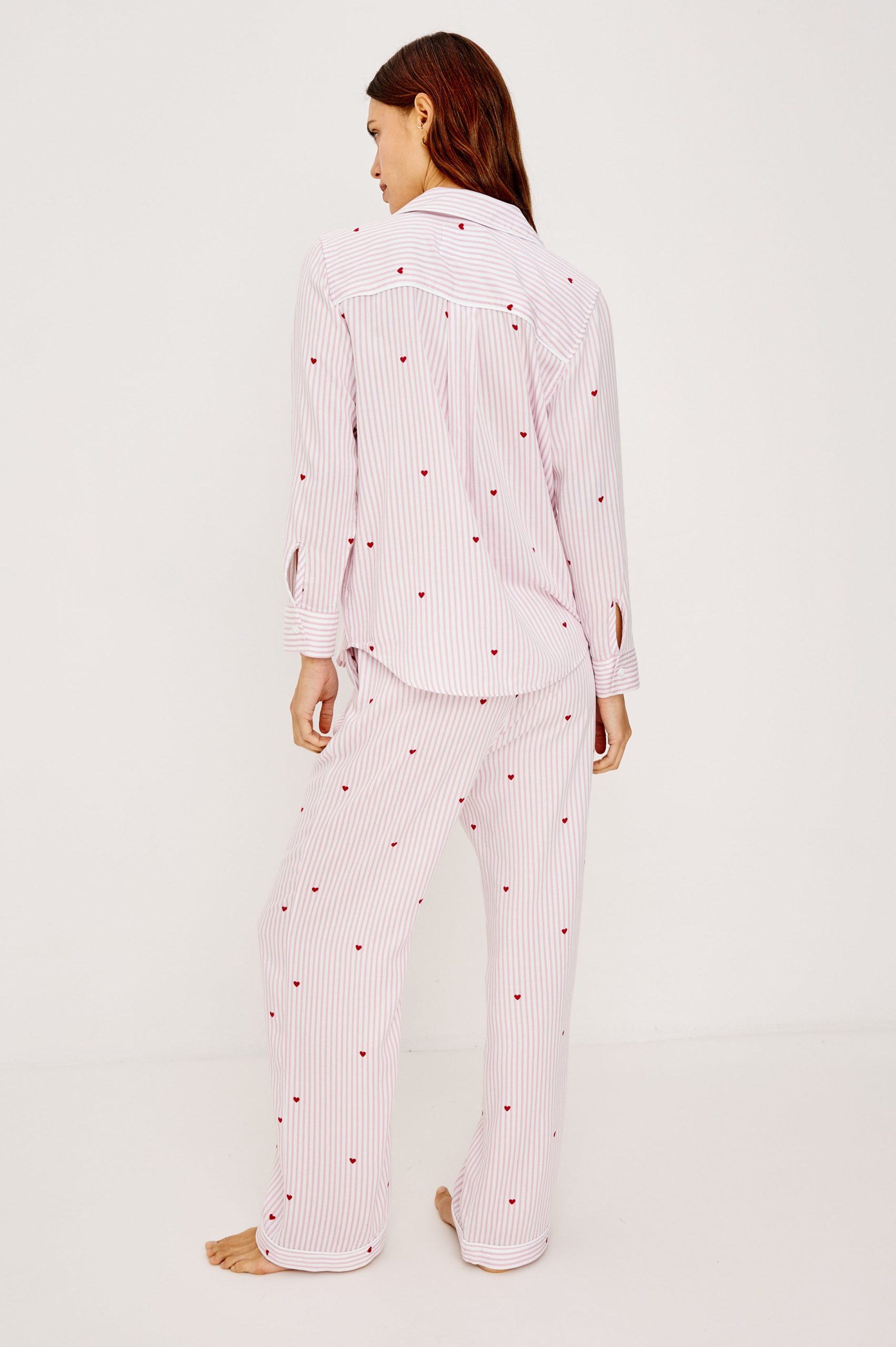 LUNA PAJAMA SET - ROSE STRIPE HEARTS - Image 4