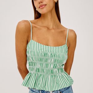 MAKENNA TOP - EMERALD STRIPE