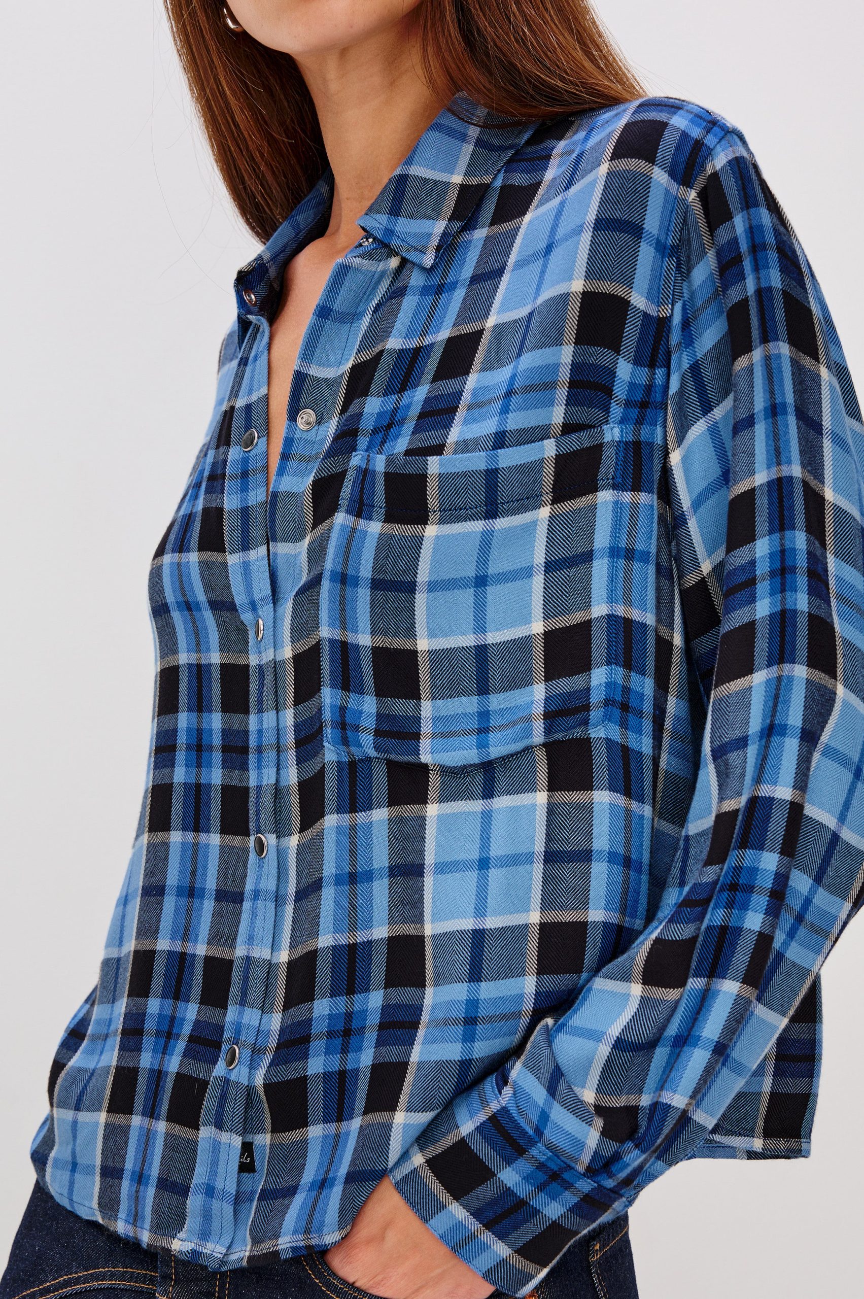 MALIN SHIRT - MIDNIGHT BLUE WHITE - Image 2