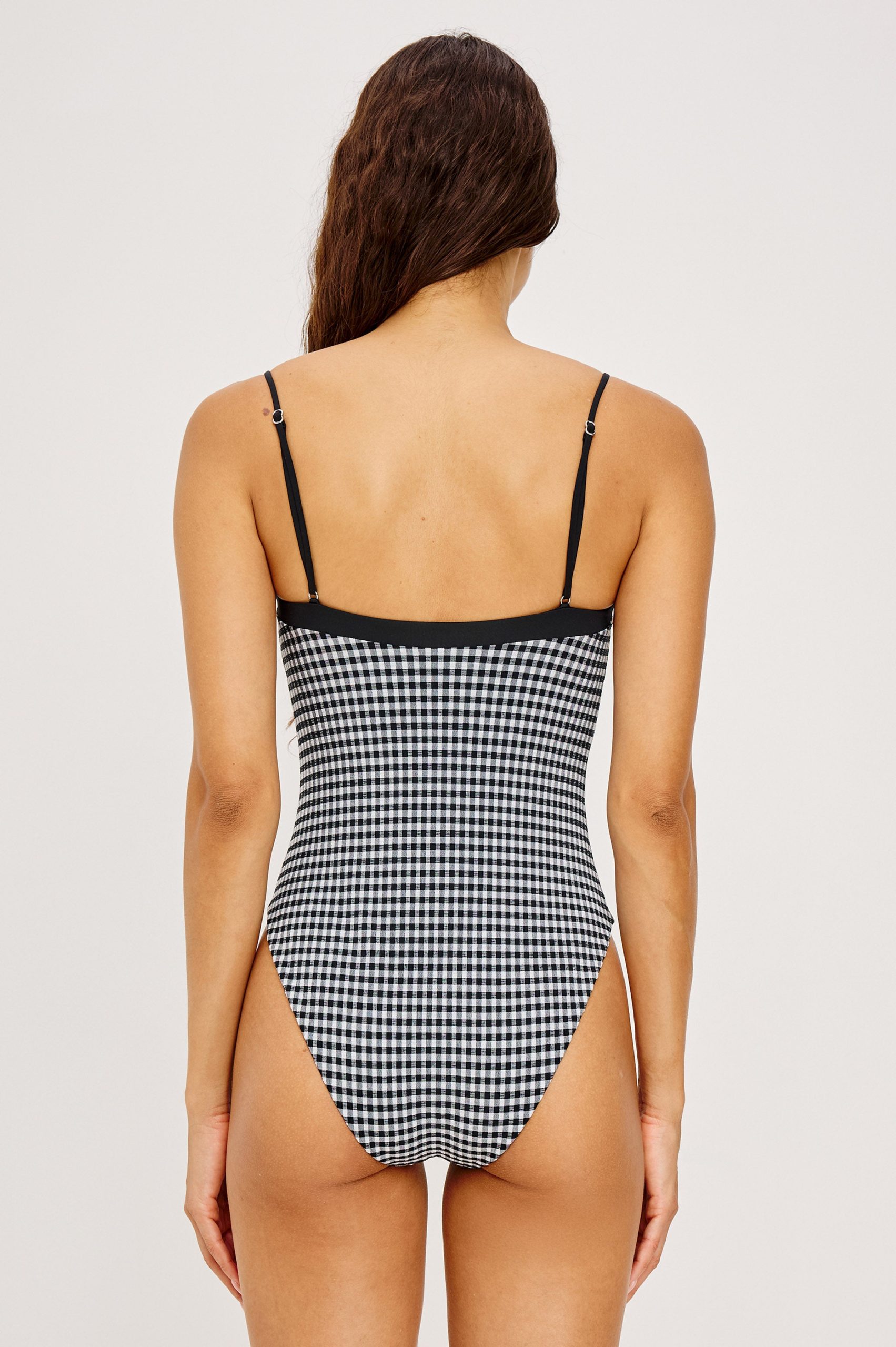 MARBELLA ONE PIECE - BLACK WHITE GINGHAM - Image 5