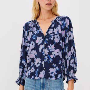 MARIAH SHIRT - MIDNIGHT PEONY