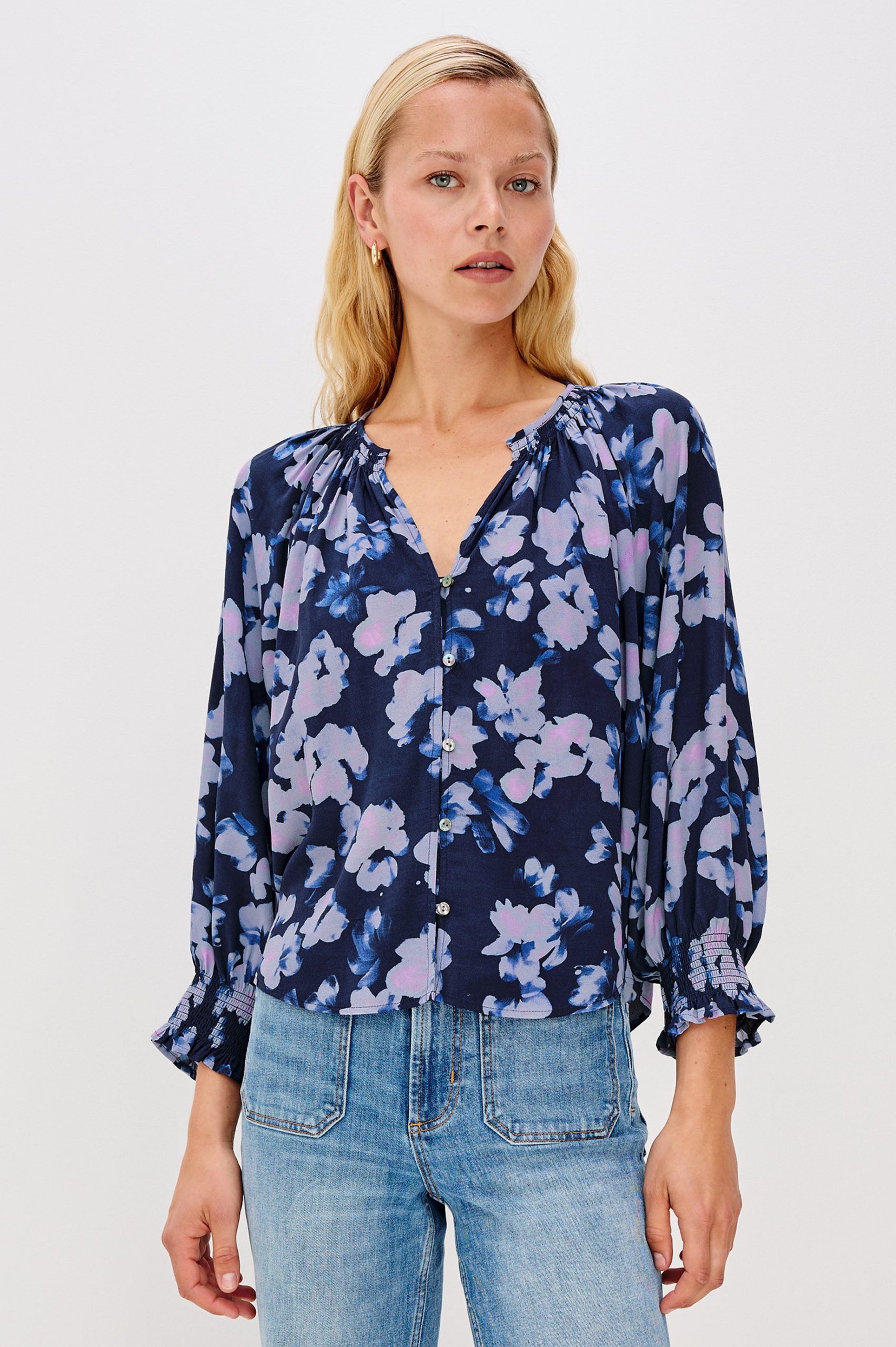 MARIAH SHIRT - MIDNIGHT PEONY