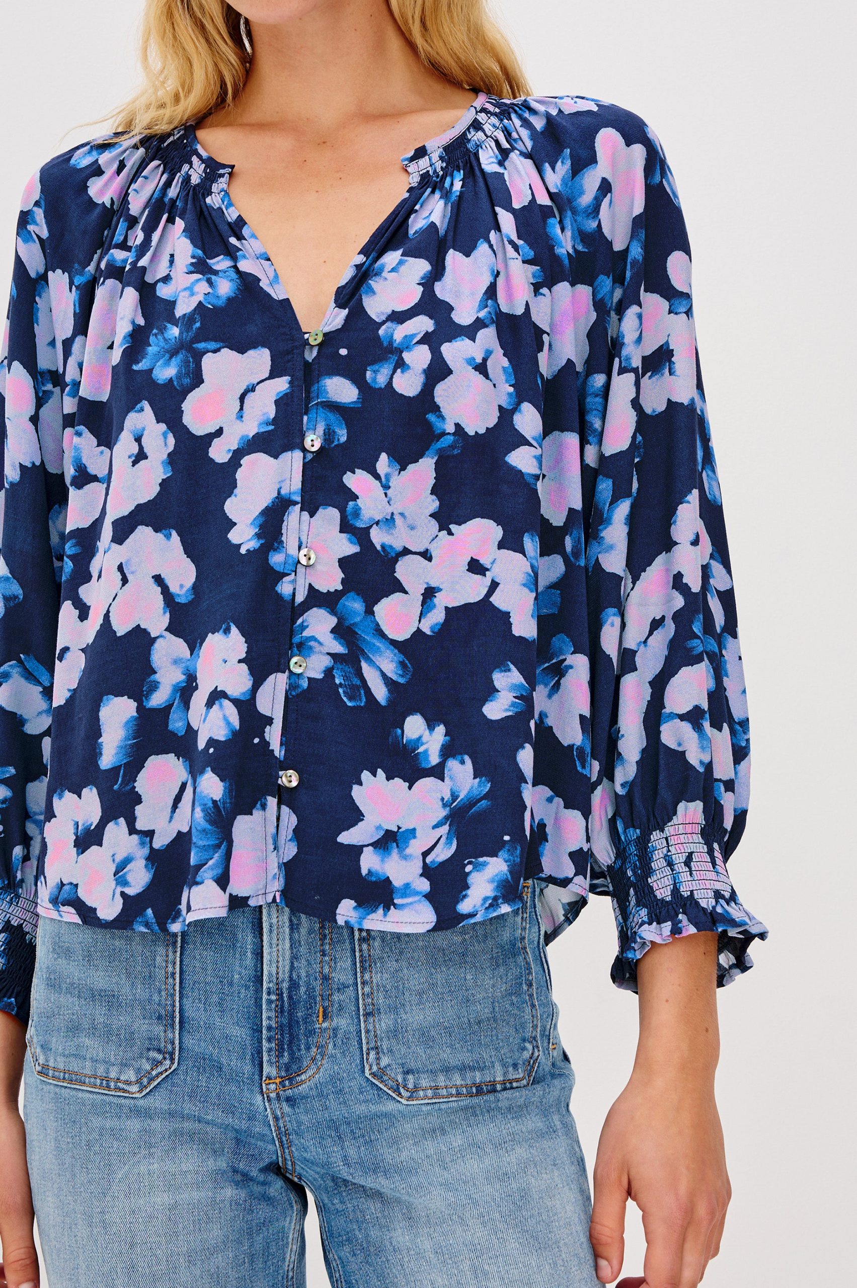 MARIAH SHIRT - MIDNIGHT PEONY - Image 2