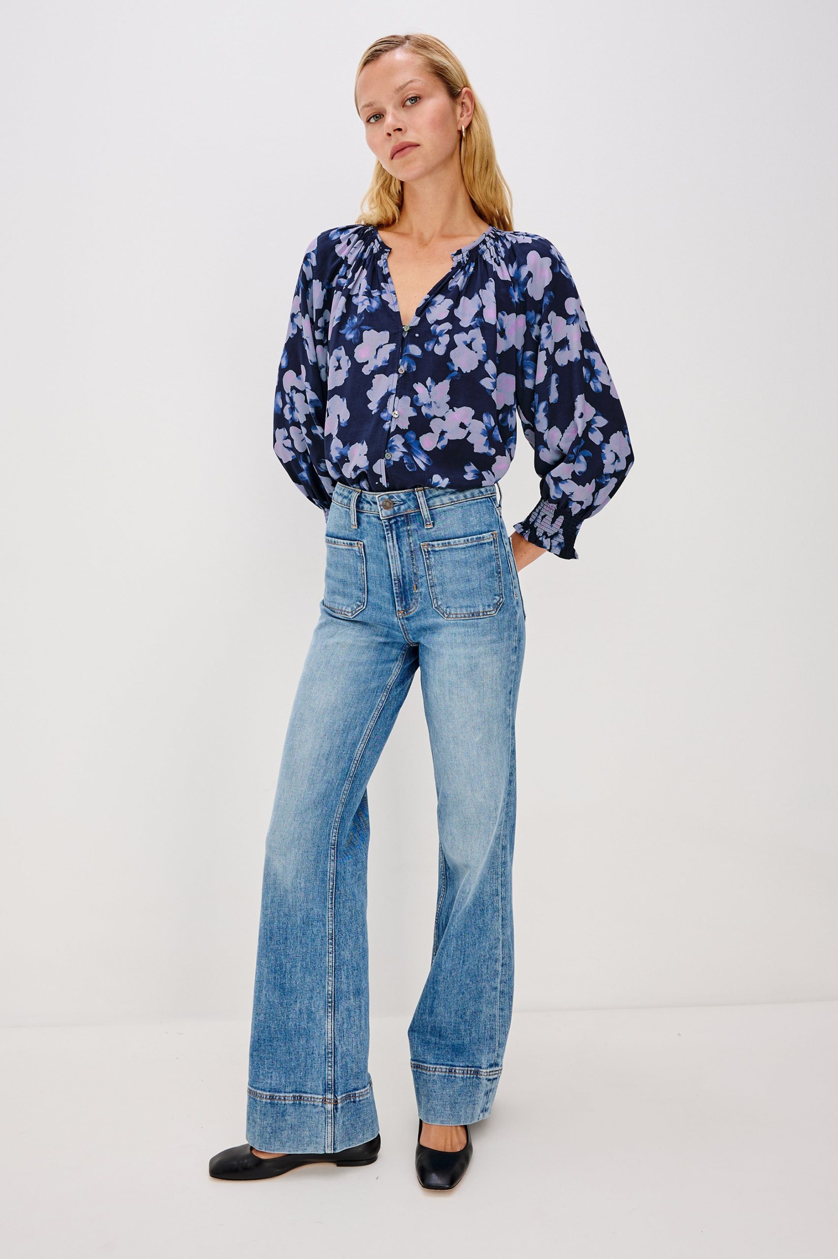 MARIAH SHIRT - MIDNIGHT PEONY - Image 3