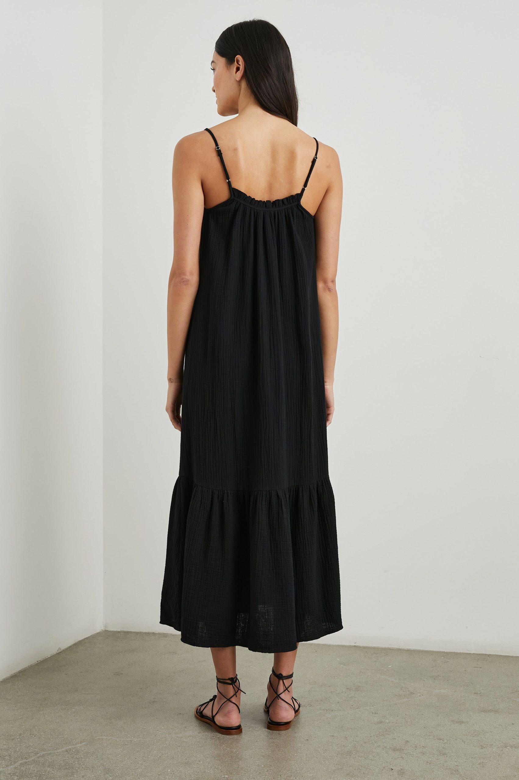 MARSEILLE DRESS - BLACK GAUZE - Image 5