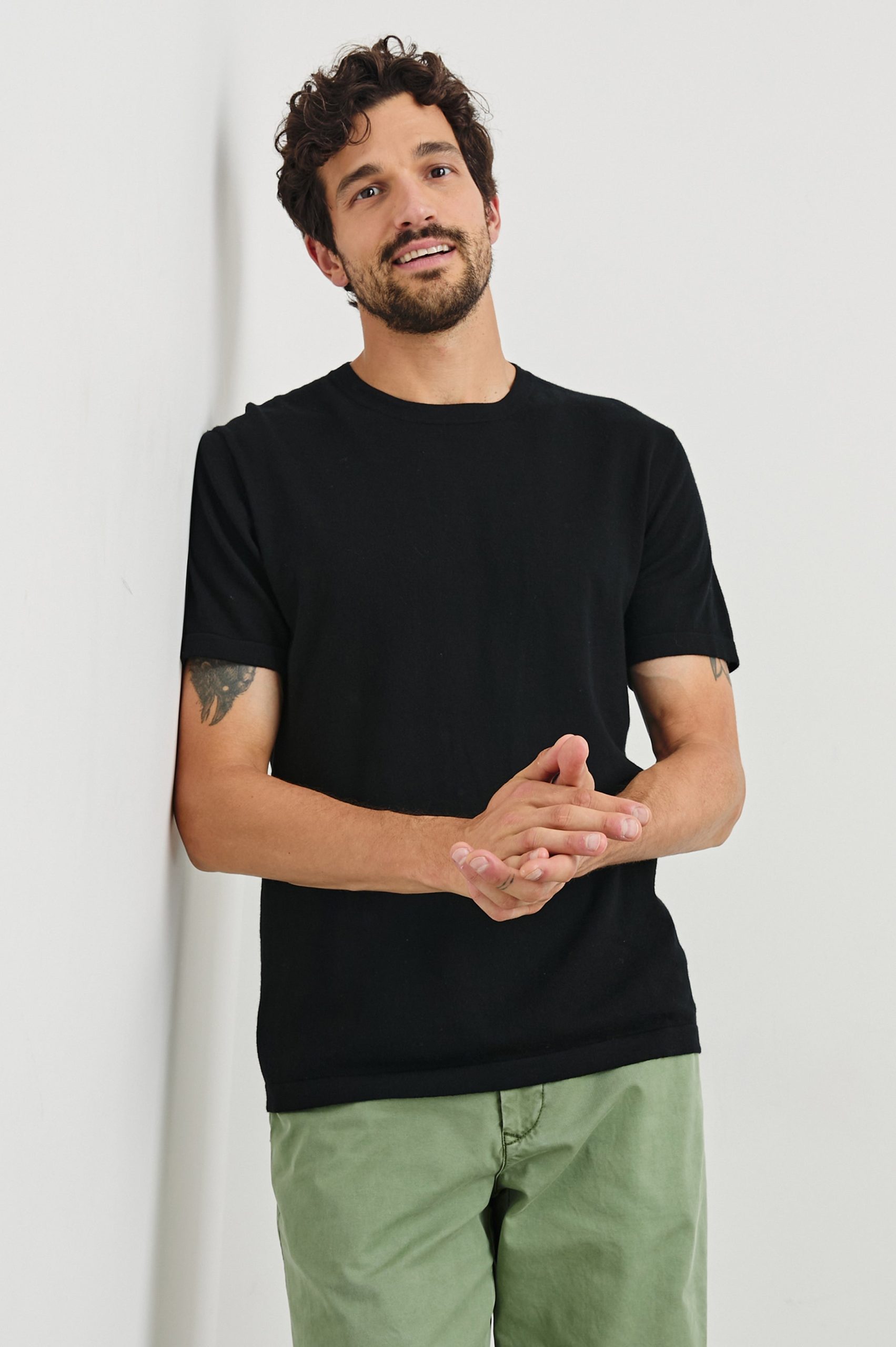 MASON COTTON CASHMERE T-SHIRT - BLACK - Image 3