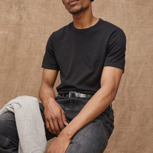 MASON COTTON CASHMERE T-SHIRT - BLACK