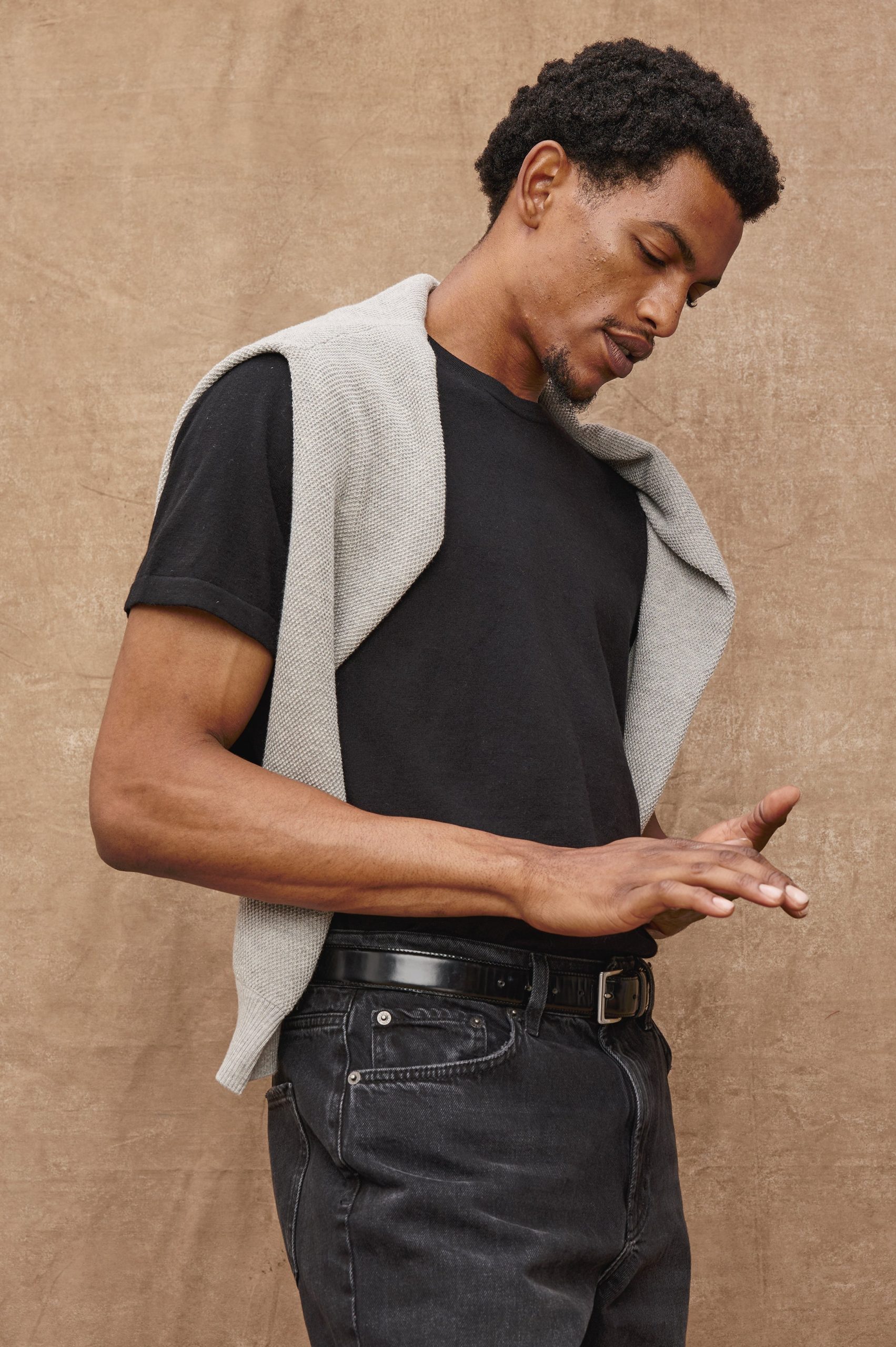 MASON COTTON CASHMERE T-SHIRT - BLACK - Image 2