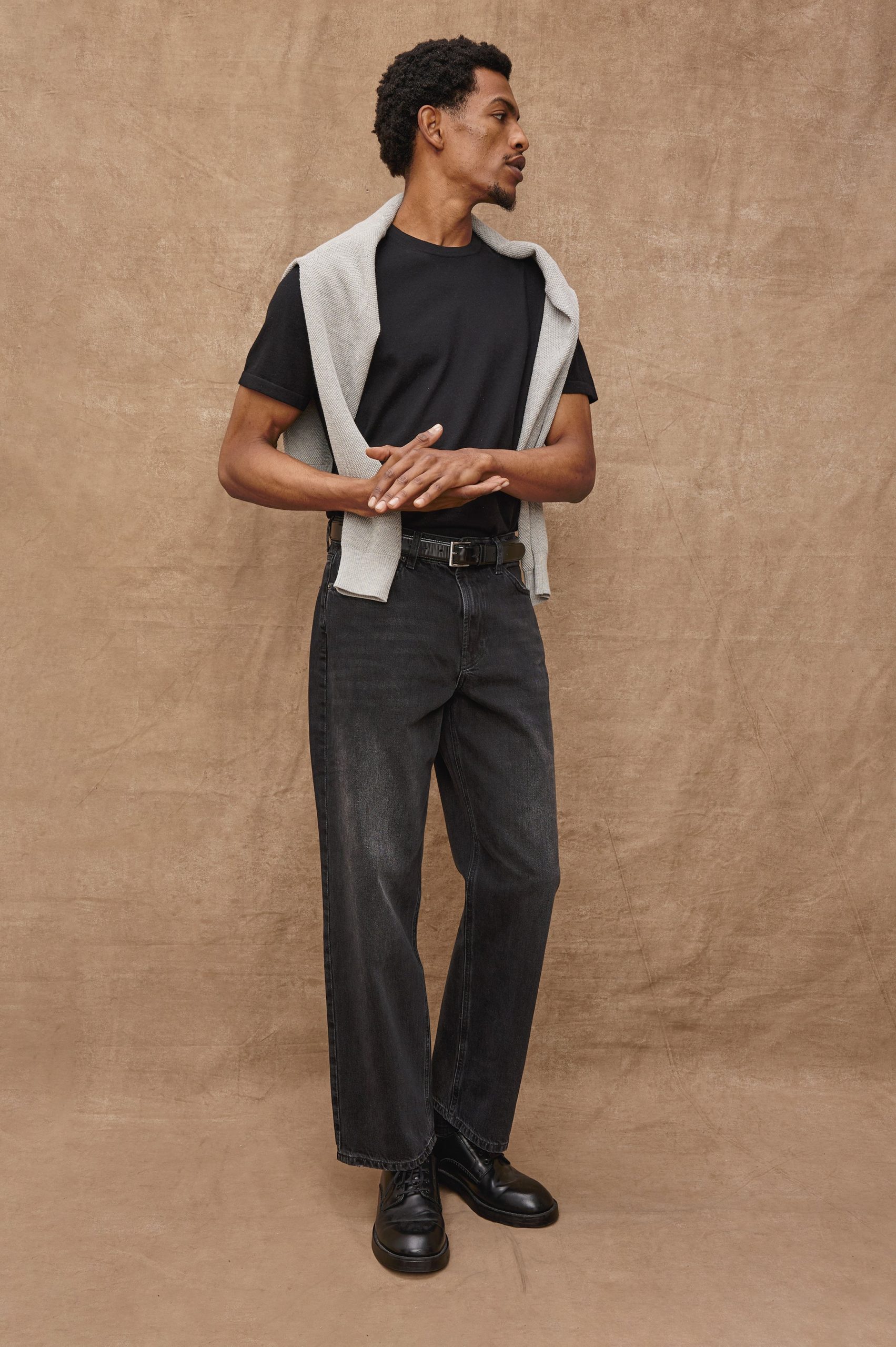 MASON COTTON CASHMERE T-SHIRT - BLACK - Image 4