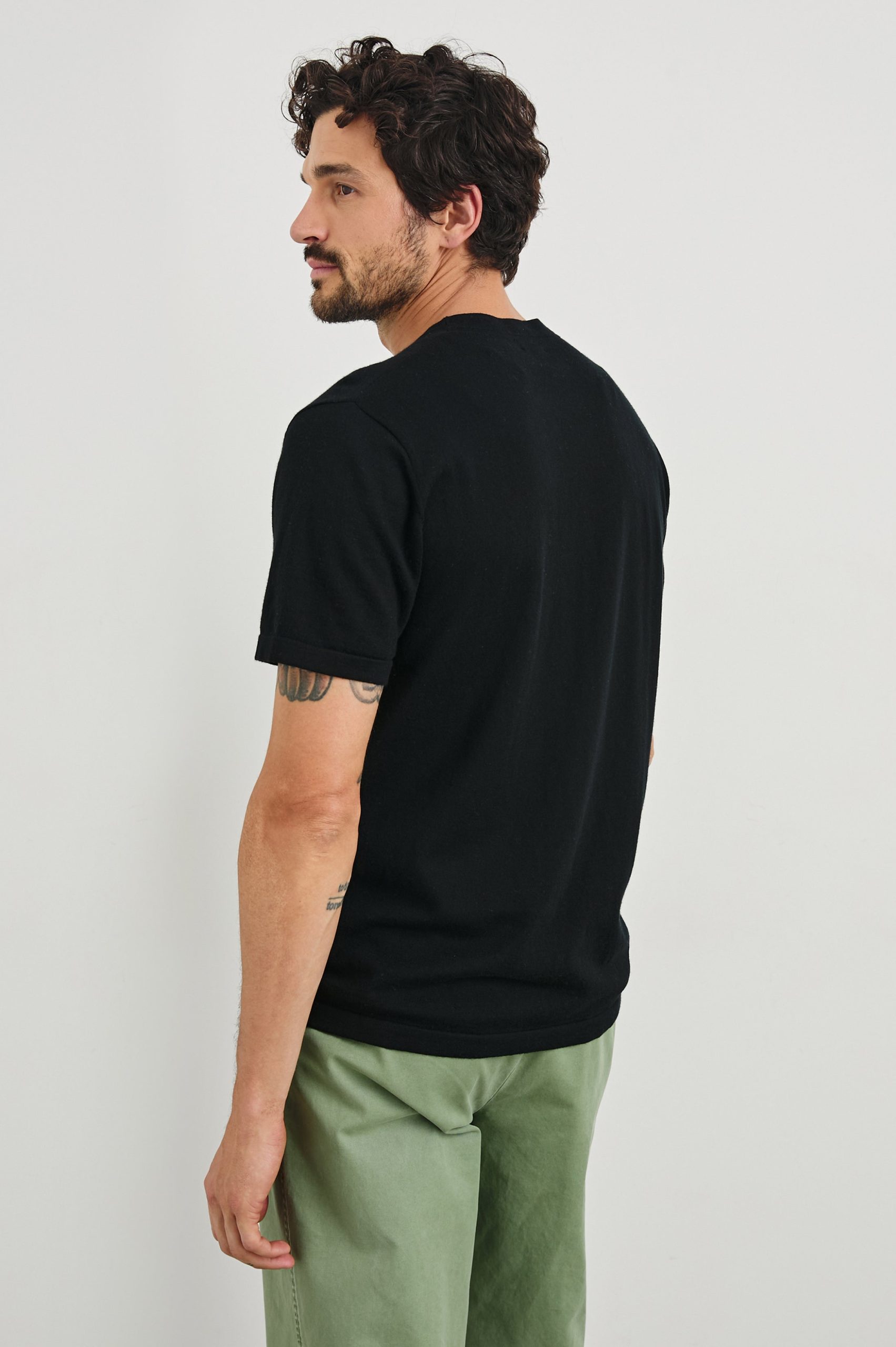 MASON COTTON CASHMERE T-SHIRT - BLACK - Image 5