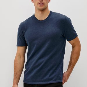 MASON COTTON CASHMERE T-SHIRT - HEATHER BLUE