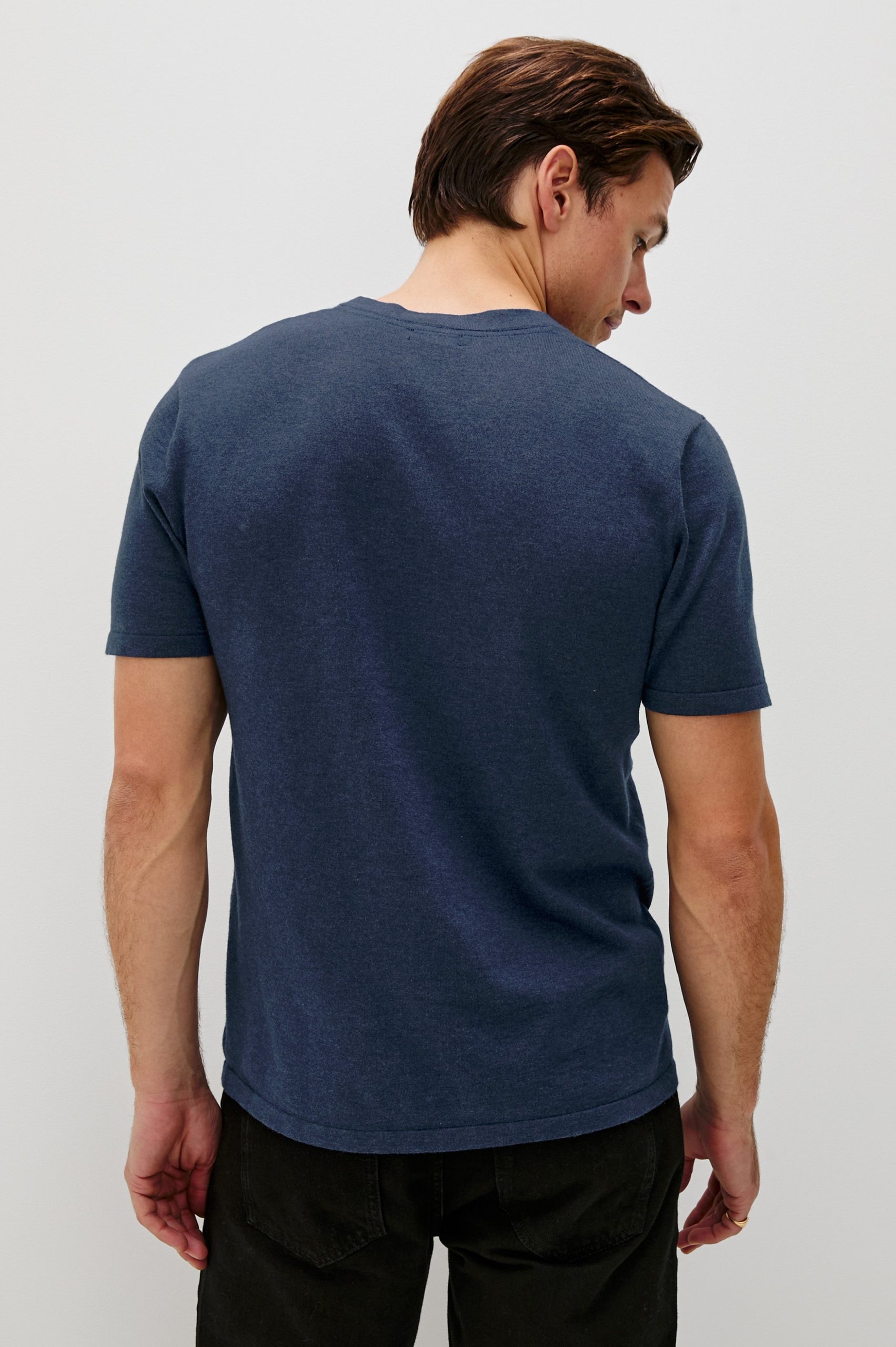 MASON COTTON CASHMERE T-SHIRT - HEATHER BLUE - Image 5