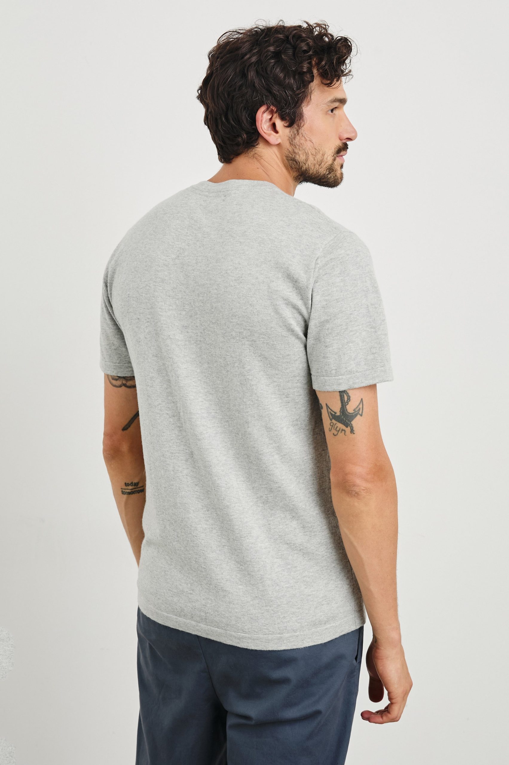 MASON COTTON CASHMERE T-SHIRT - HEATHER GREY - Image 5