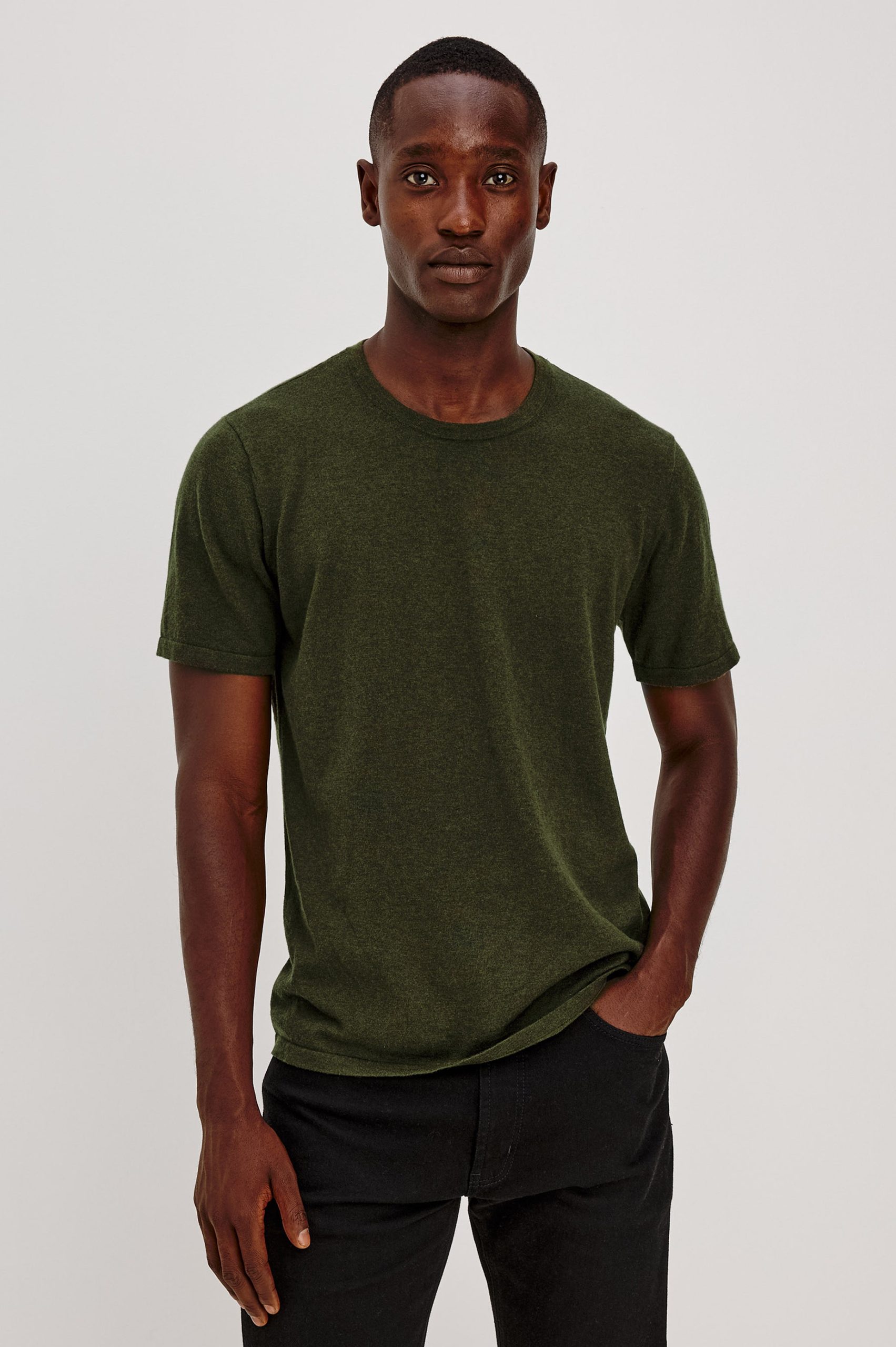 MASON COTTON CASHMERE T-SHIRT - HEMLOCK