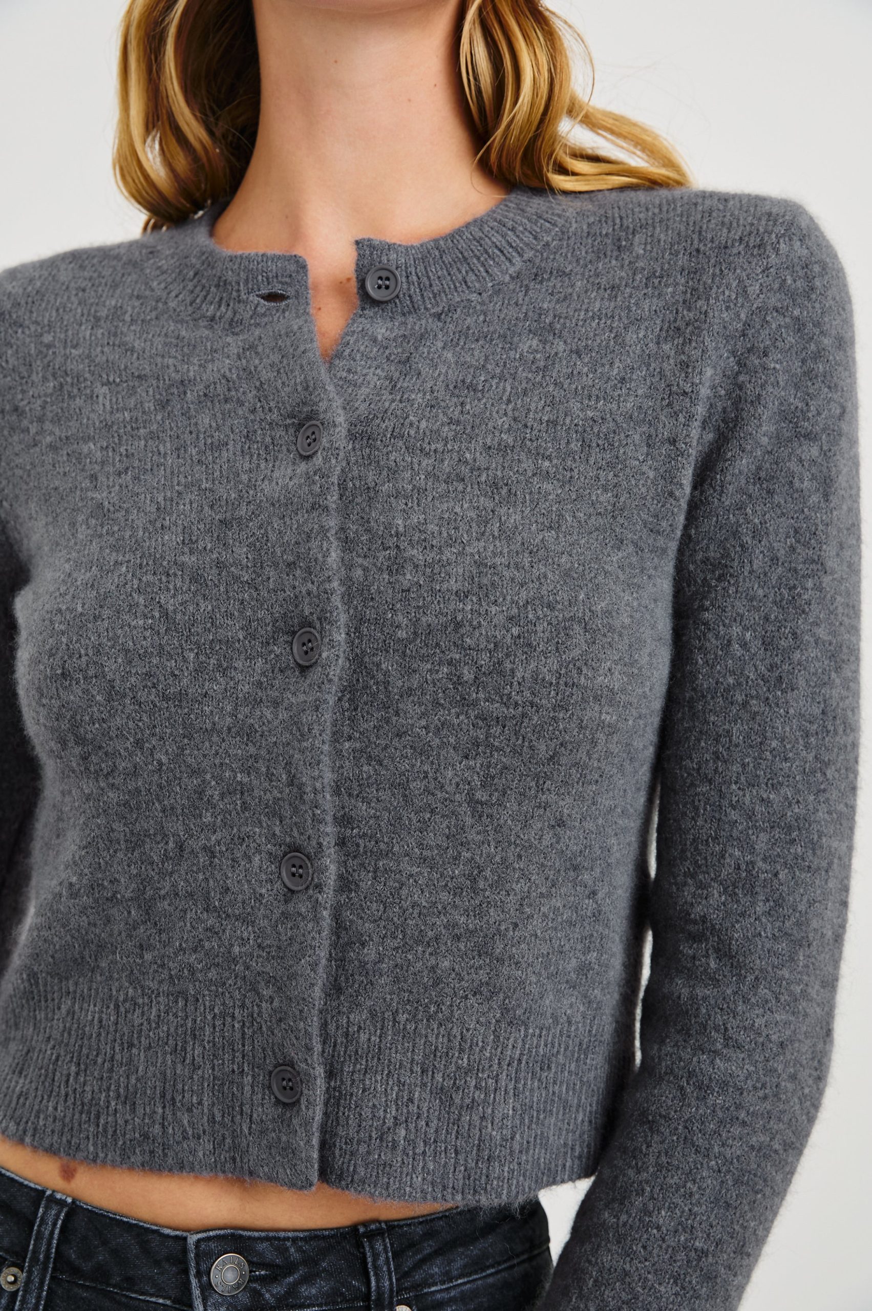 MATILDA CARDIGAN - CHARCOAL - Image 7