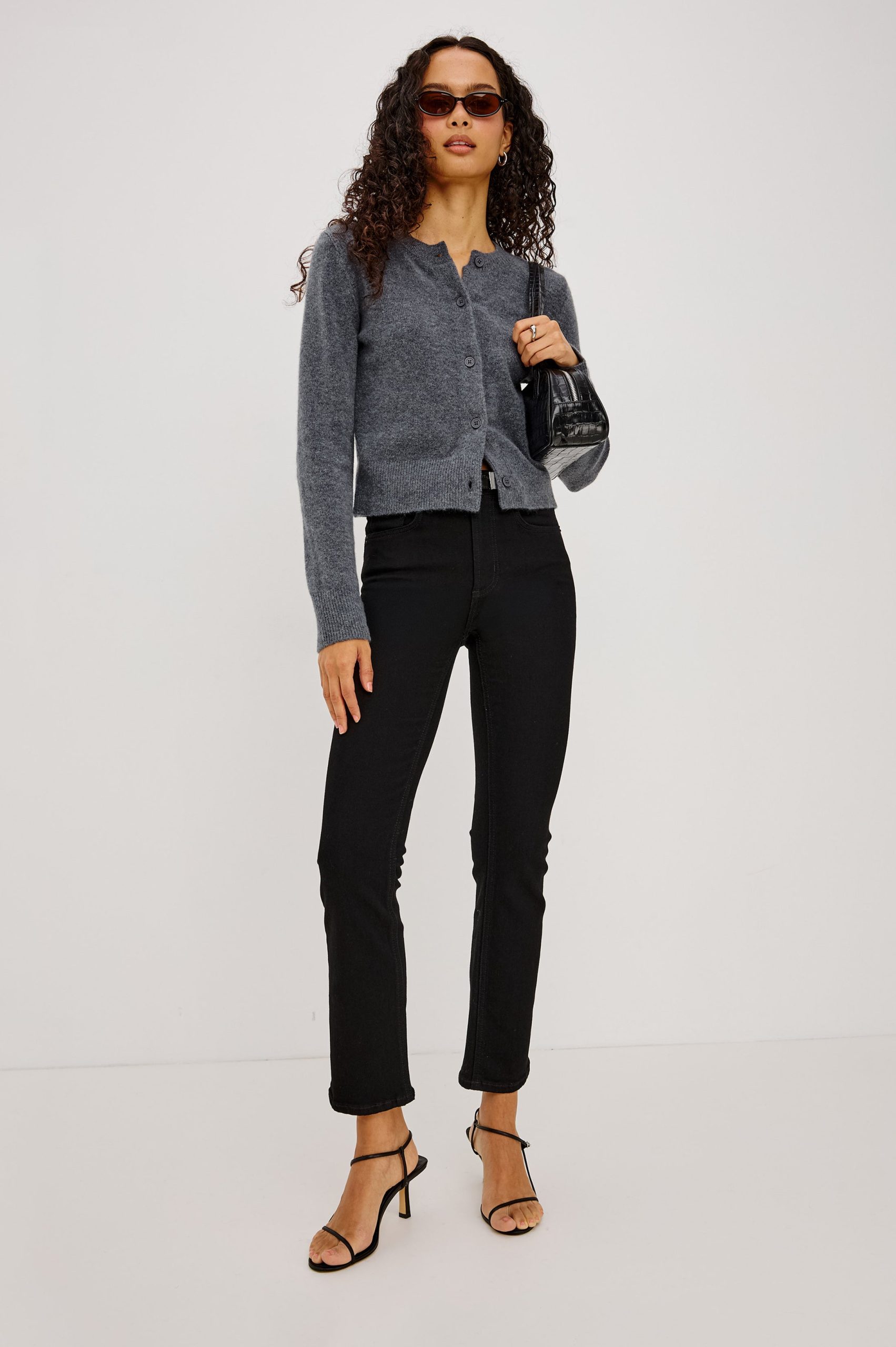 MATILDA CARDIGAN - CHARCOAL - Image 3