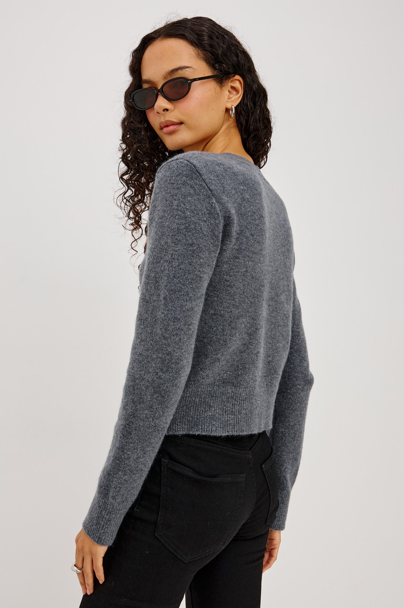 MATILDA CARDIGAN - CHARCOAL - Image 5