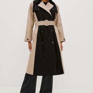 MAUD COAT - BLACK TAUPE