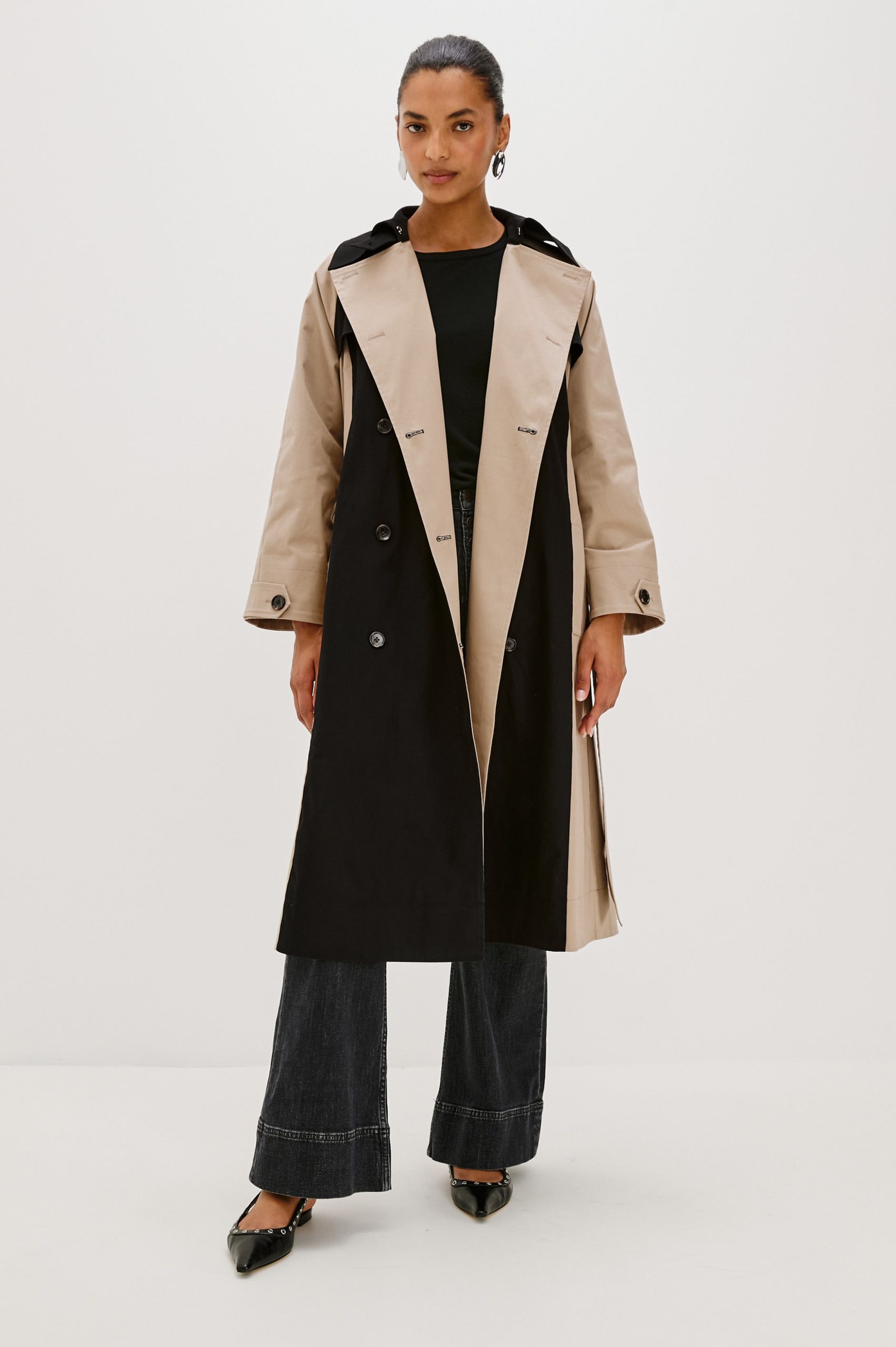 MAUD COAT - BLACK TAUPE - Image 3