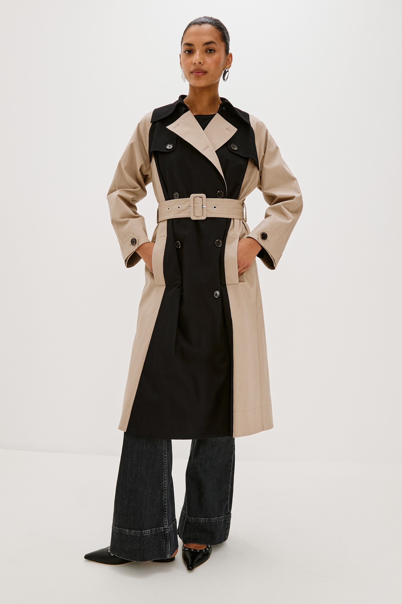 MAUD COAT - BLACK TAUPE - Image 4