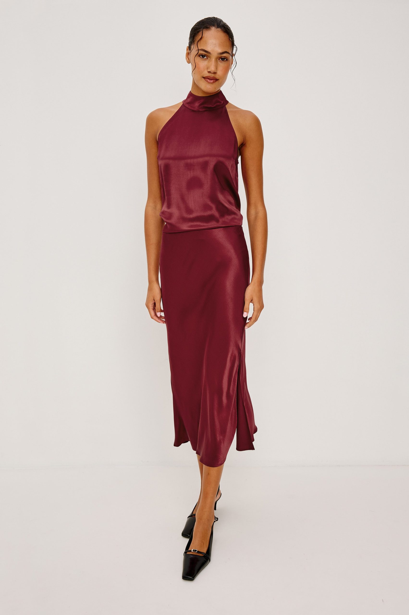 MAYA SKIRT - GARNET - Image 3