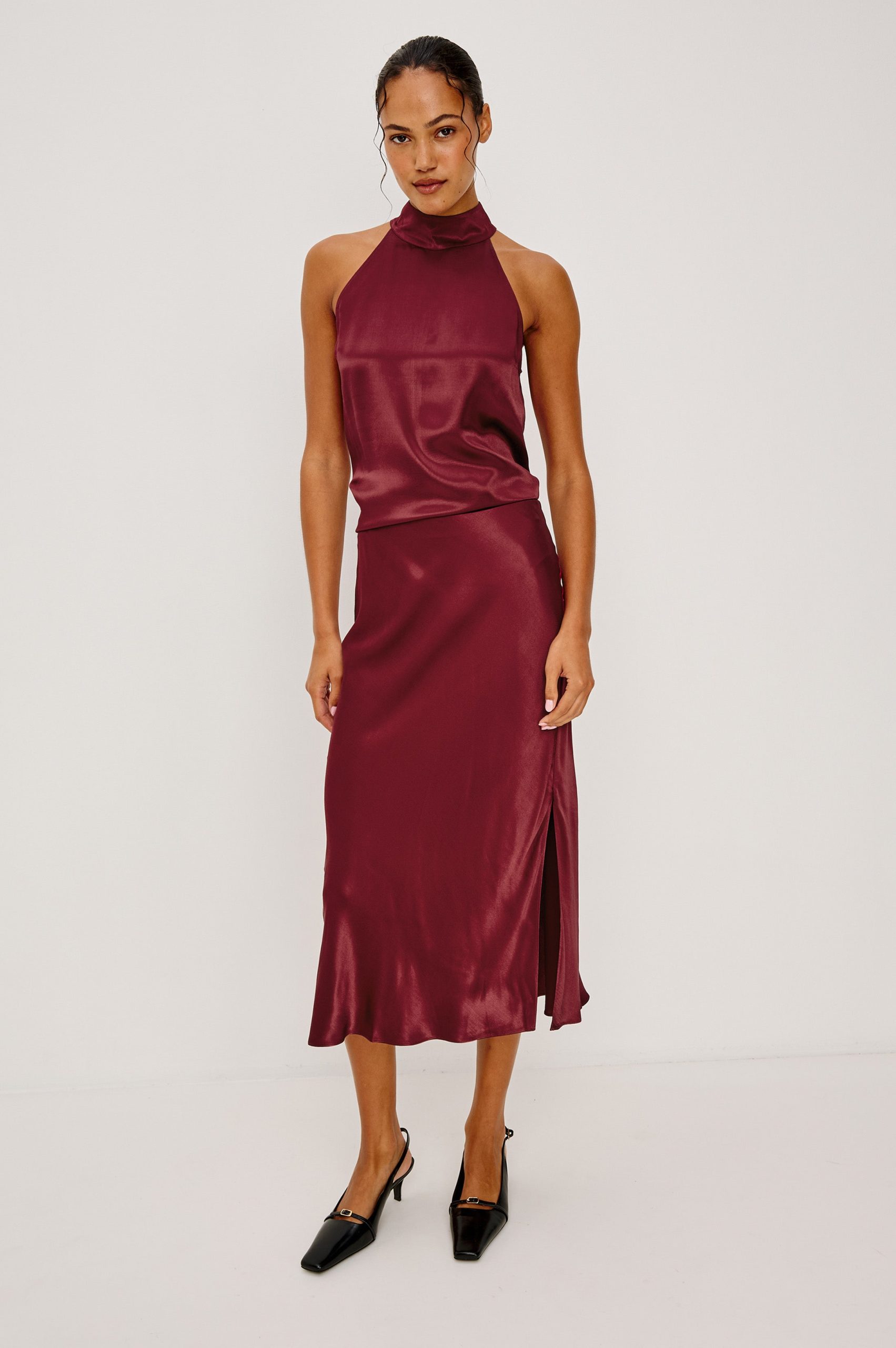 MAYA SKIRT - GARNET - Image 4
