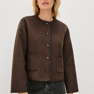 MELANIE JACKET - DARK BROWN