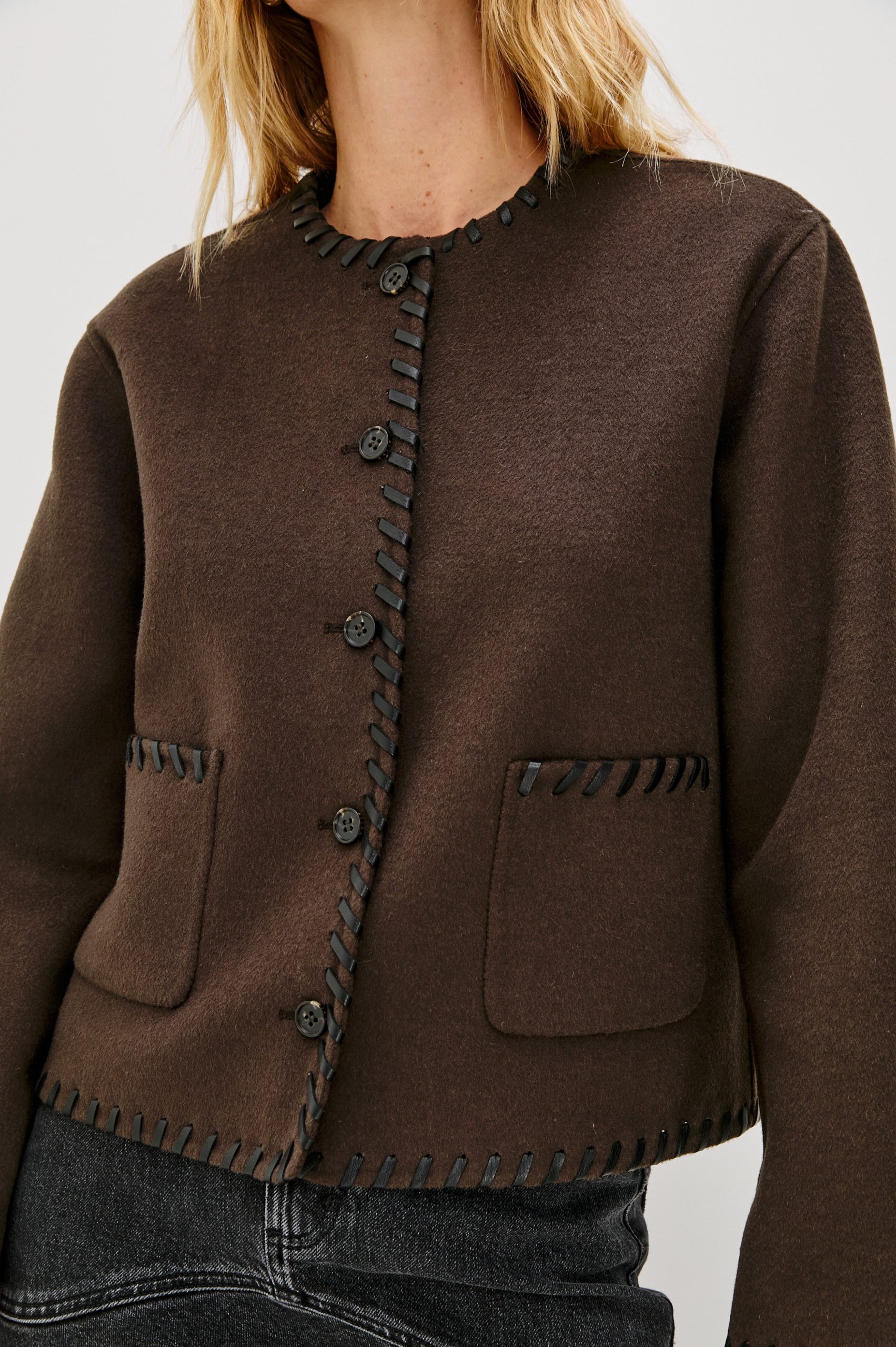 MELANIE JACKET - DARK BROWN - Image 2