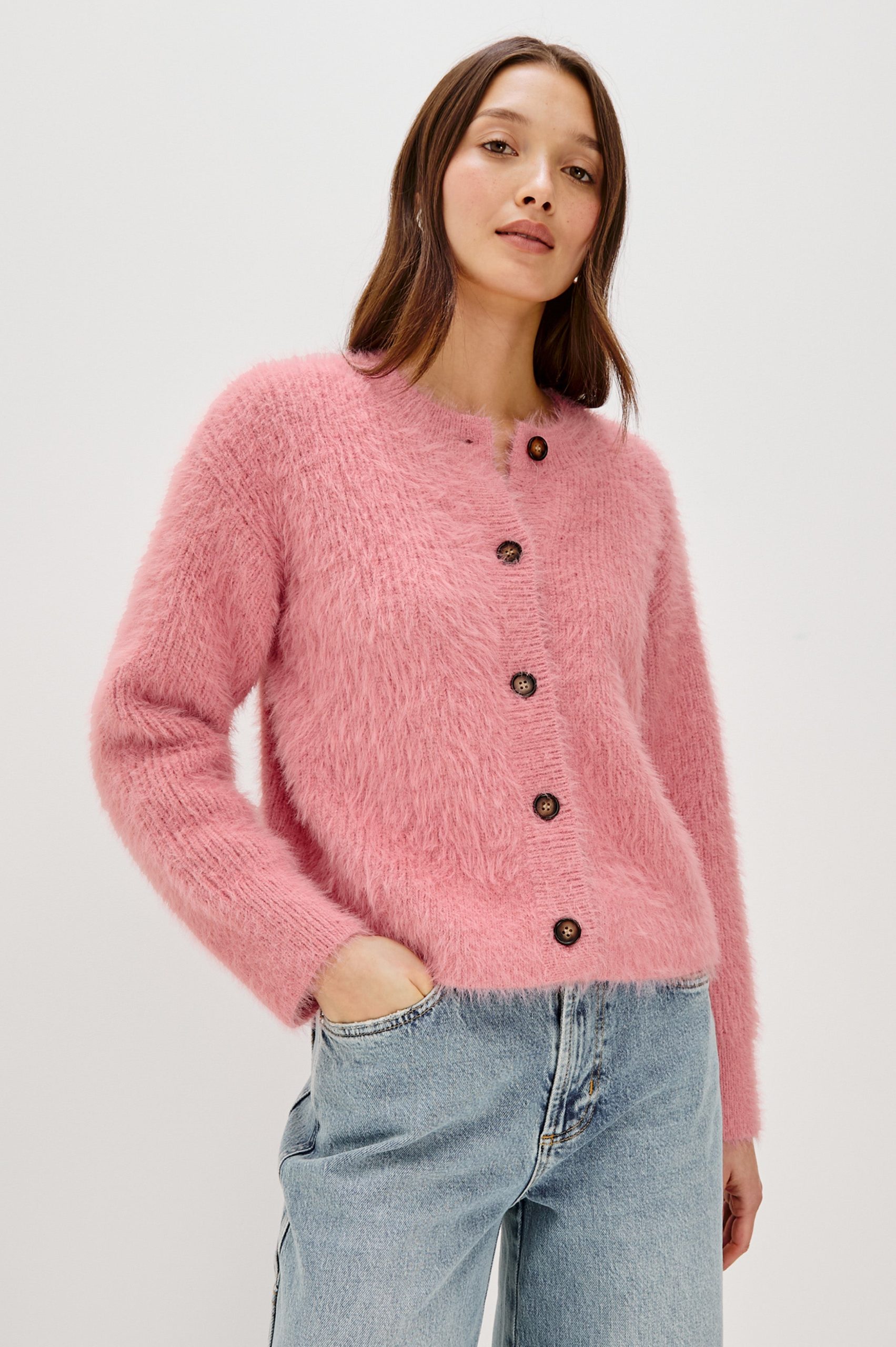 MELO CARDIGAN - HEATHER PINK - Image 4