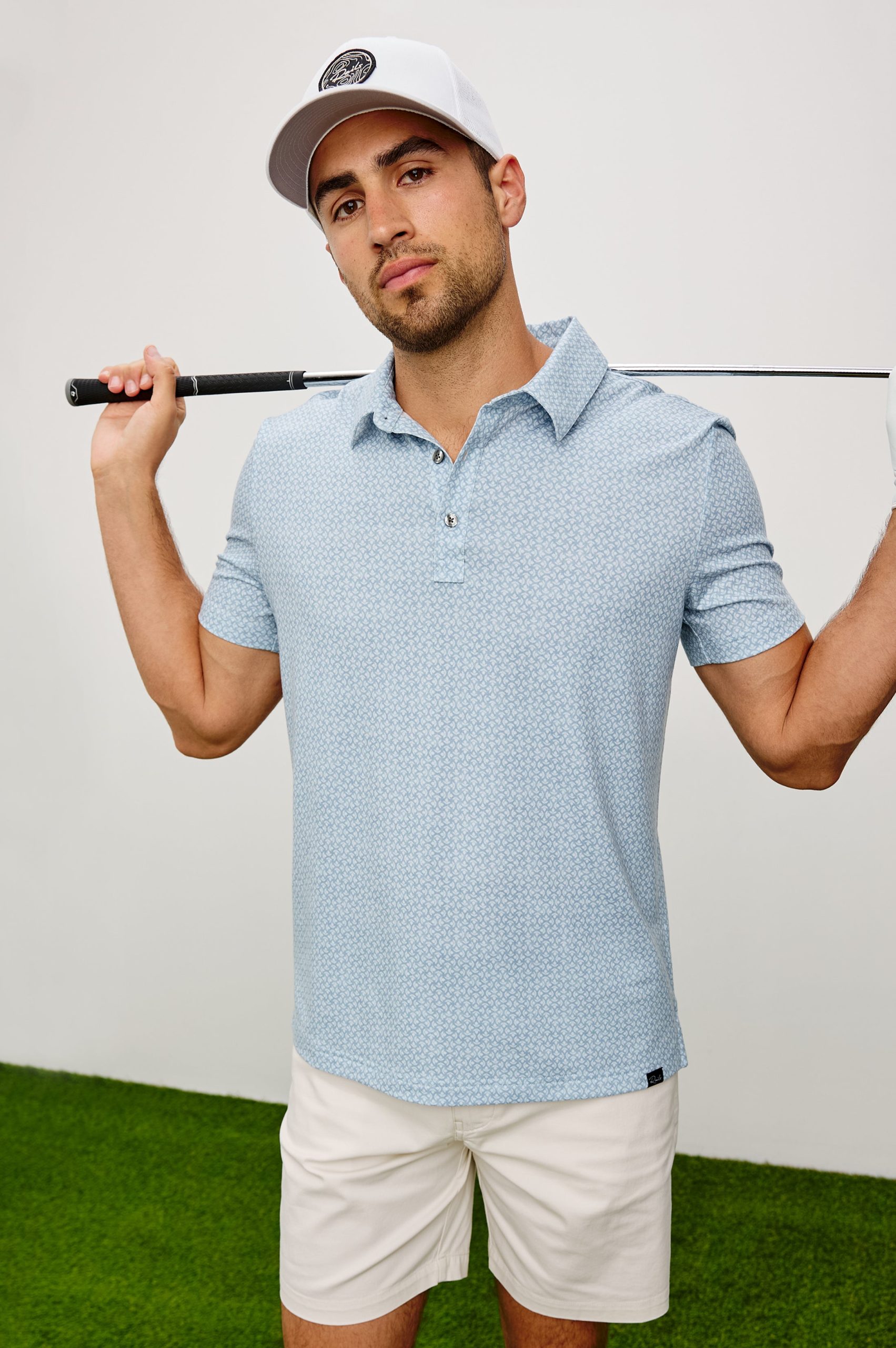 MERCED GOLF POLO SHIRT - CUYAMA BATIK GLASS