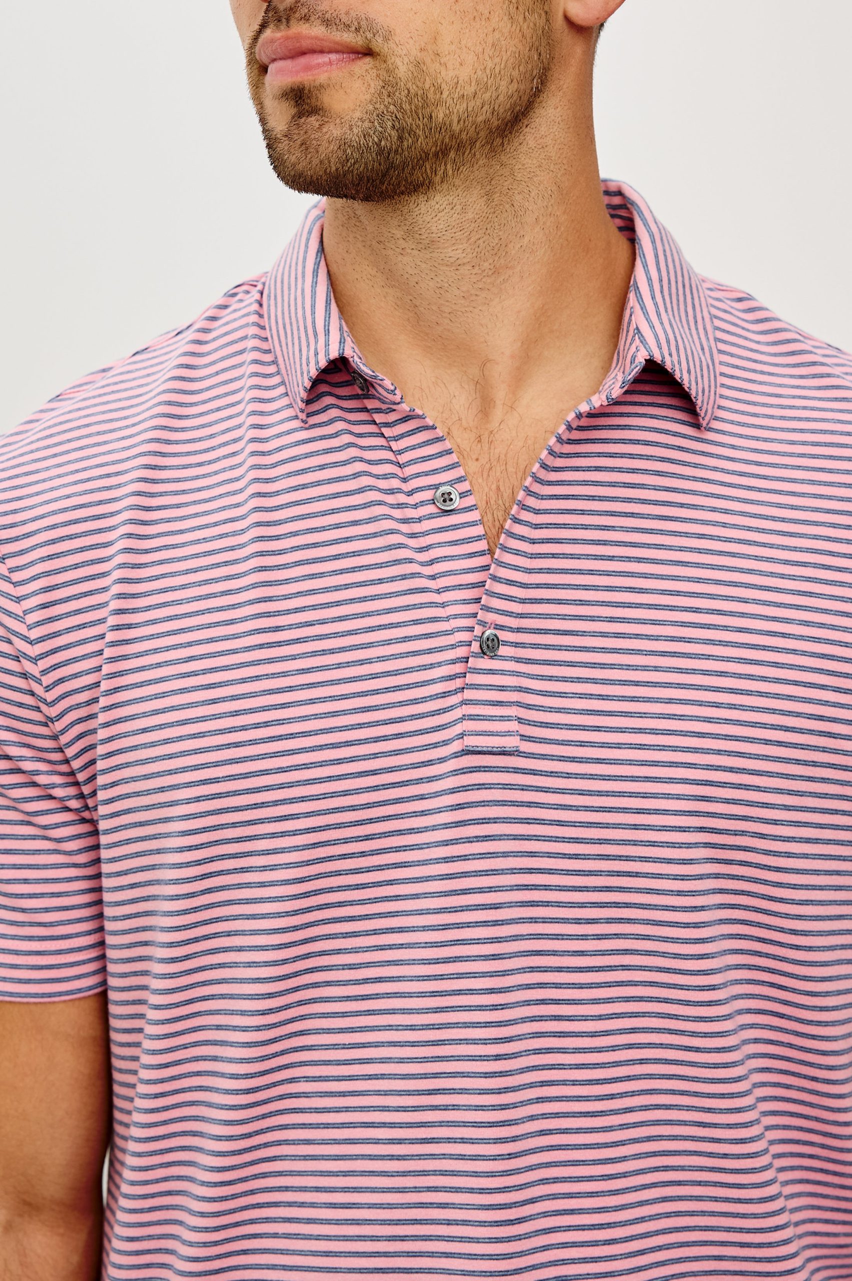 MERCED GOLF POLO SHIRT - HIBISCUS MIRAGE STRIPE - Image 2