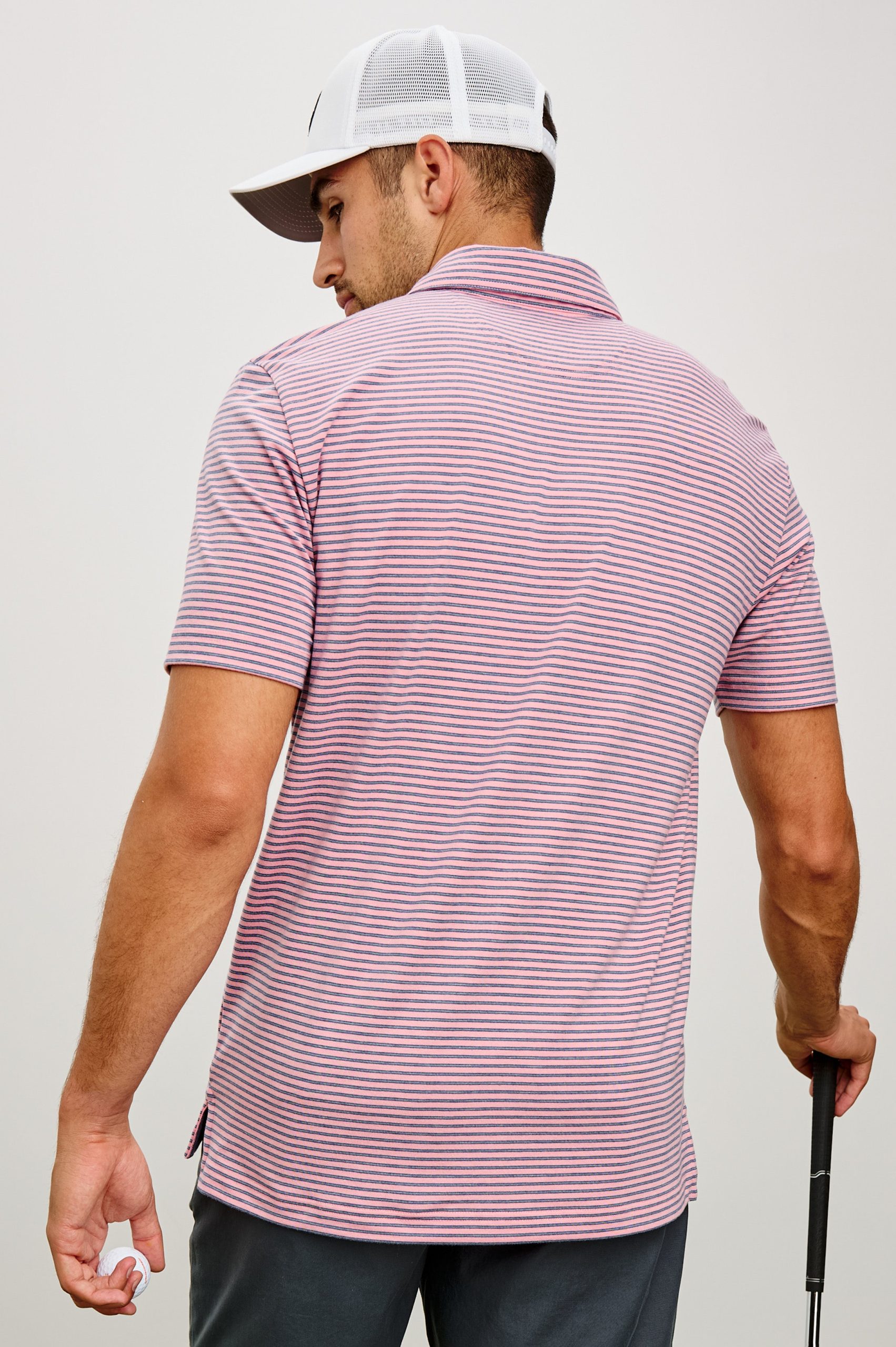 MERCED GOLF POLO SHIRT - HIBISCUS MIRAGE STRIPE - Image 5